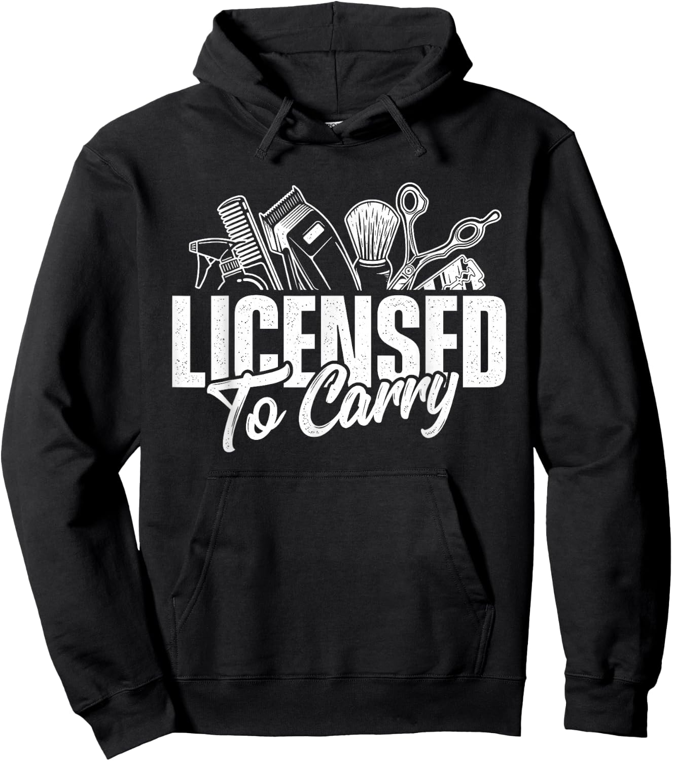 Licensed to Carry - Hairdresser Hairstylist Cosmetologist Hoodie - Hoodie | Black
