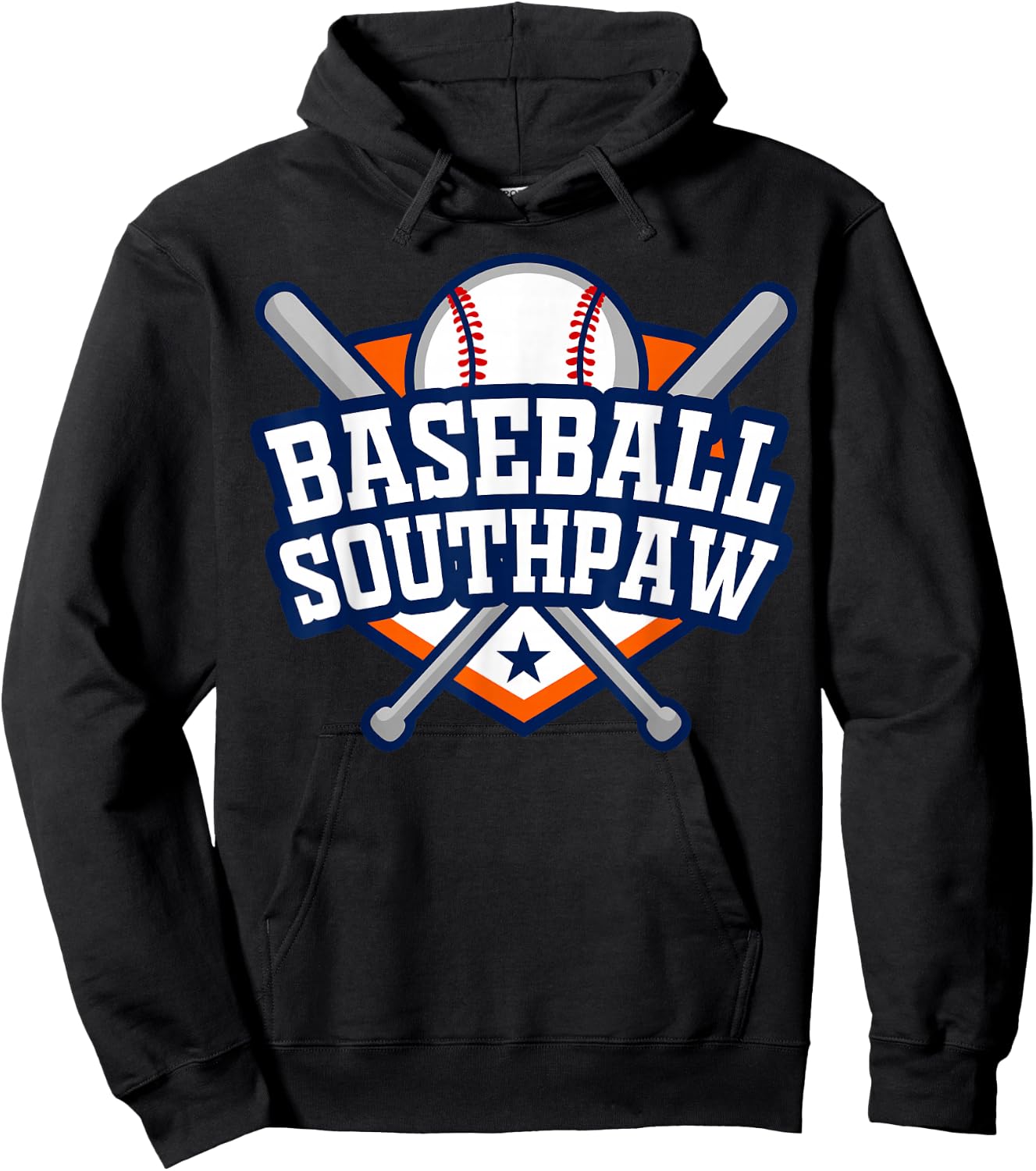Baseball Southpaw - Left Handed Players Rule - Lefty Hoodie - Hoodie | Black