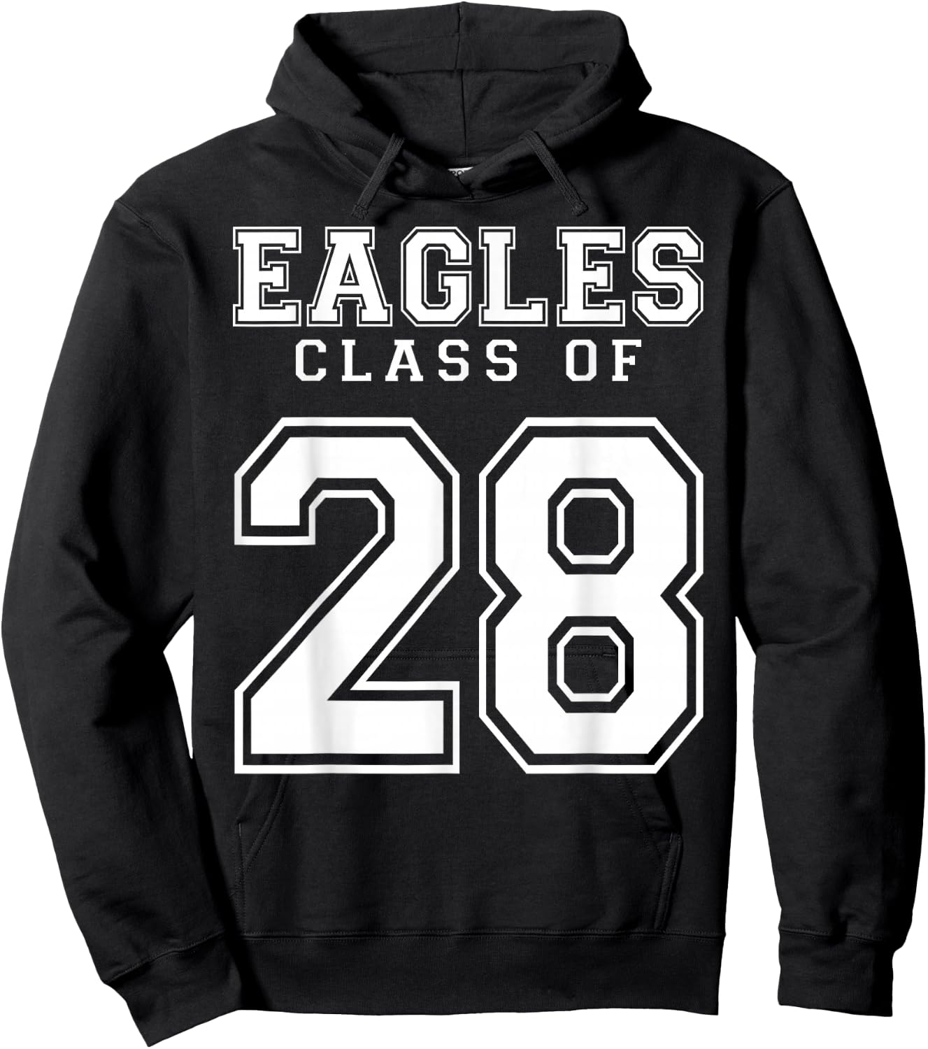 Class Of 2028 Eagles Custom Graduation Senior Personalized Hoodie - Hoodie | Black