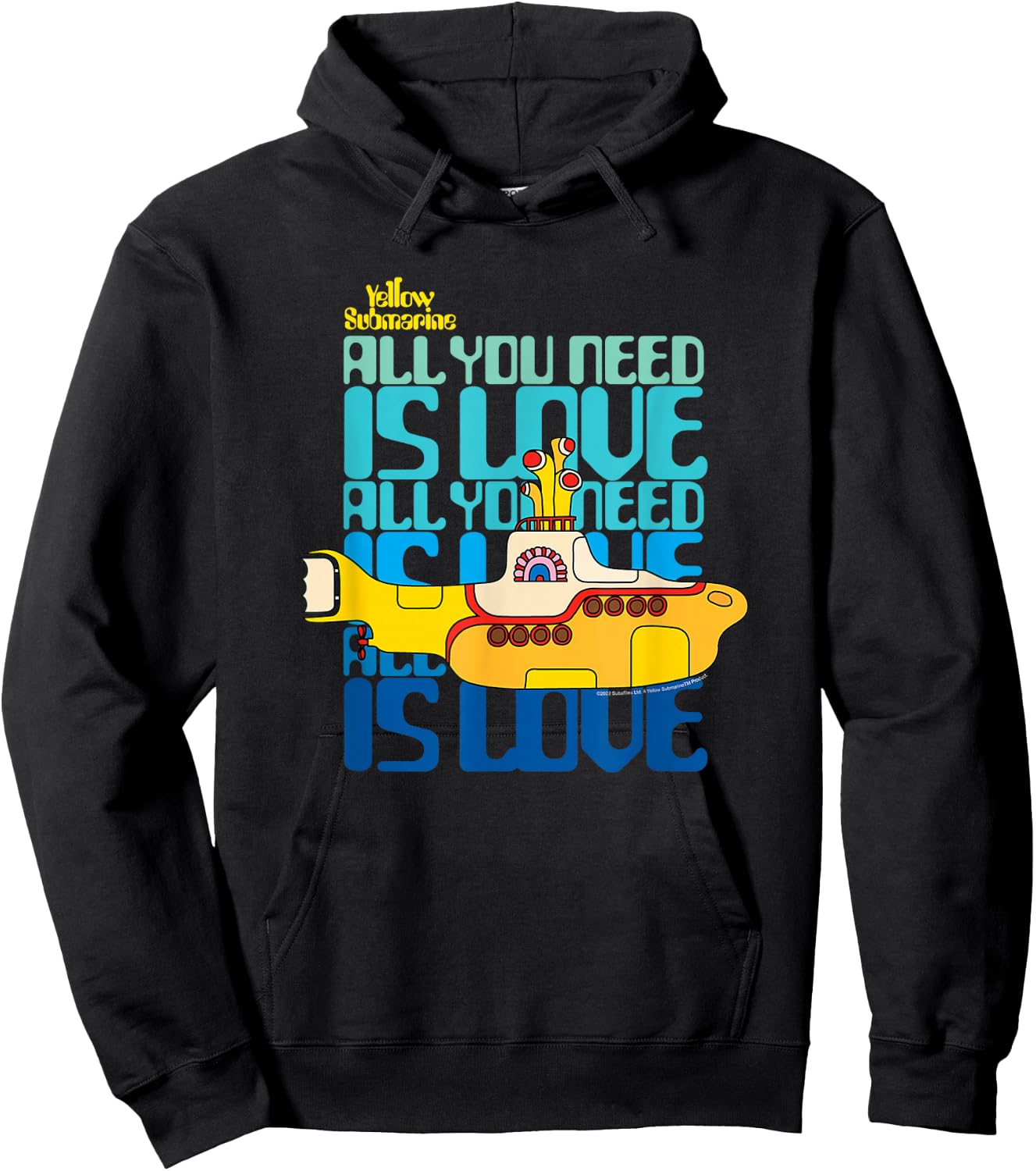 The Beatles - Yellow Submarine All You Need Is Love Hoodie - Hoodie | Black