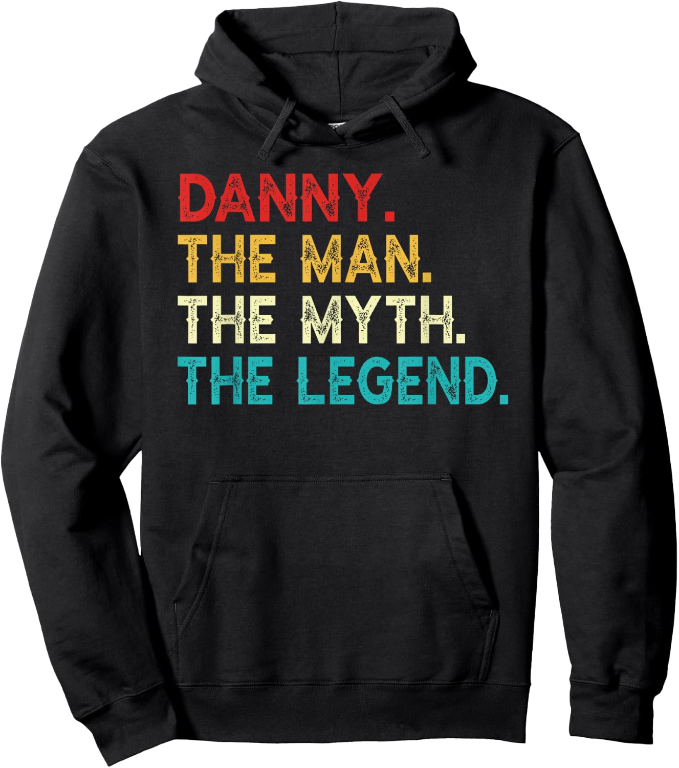 DANNY The Man The Myth The Legend Funny Vintage DANNY Hoodie - Hoodie | Black