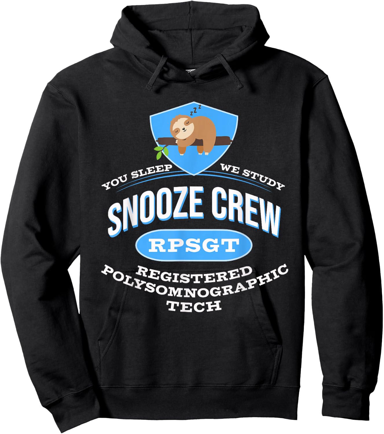 RPSGT Wee Sloth Snooze Crew Registered PolySomnoGraphic Tech Hoodie - Hoodie | Black