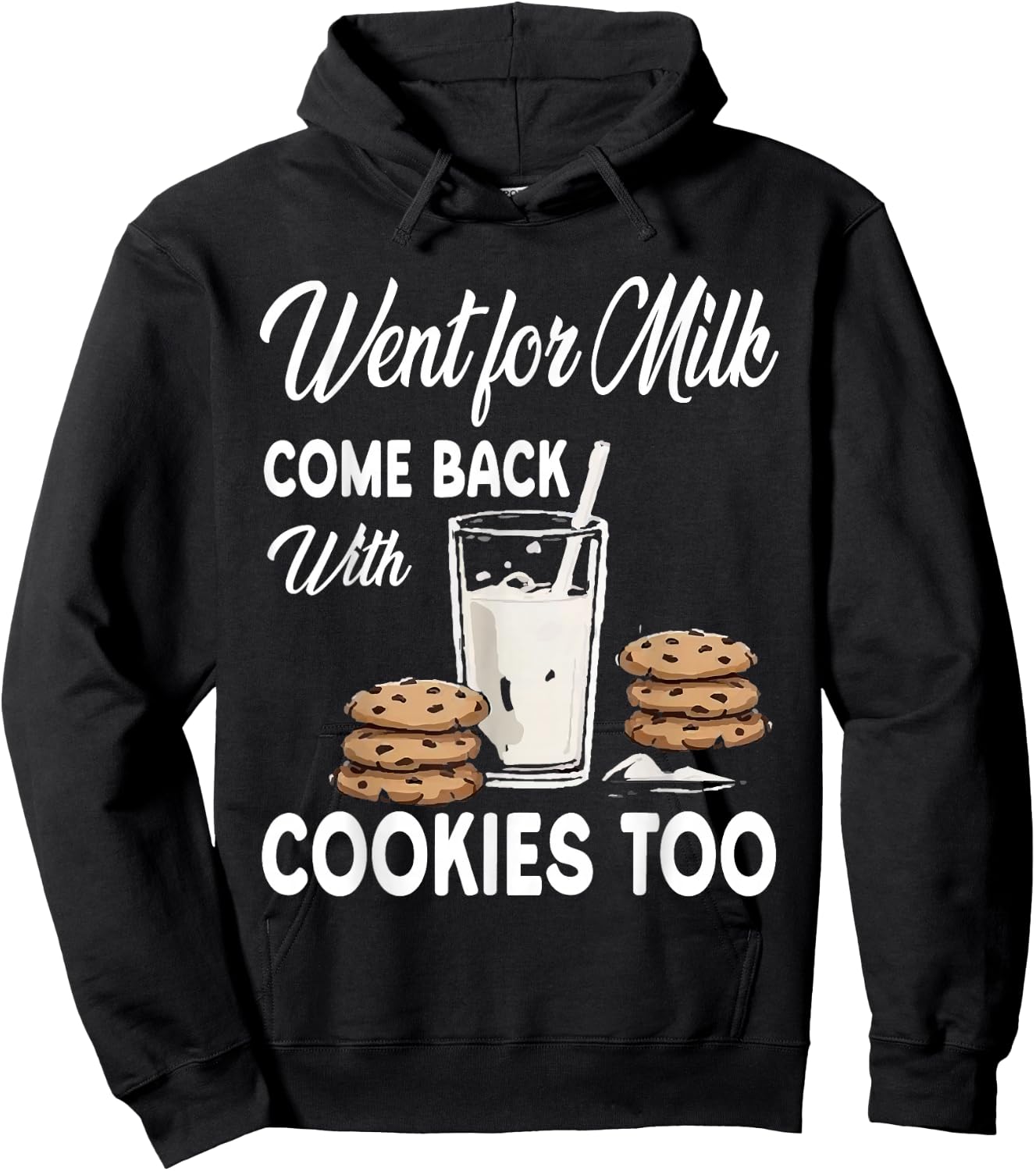 Dad Milk Cookie Funny Sarcastic Father's Day Daddy Humor Men Hoodie - Hoodie | Black