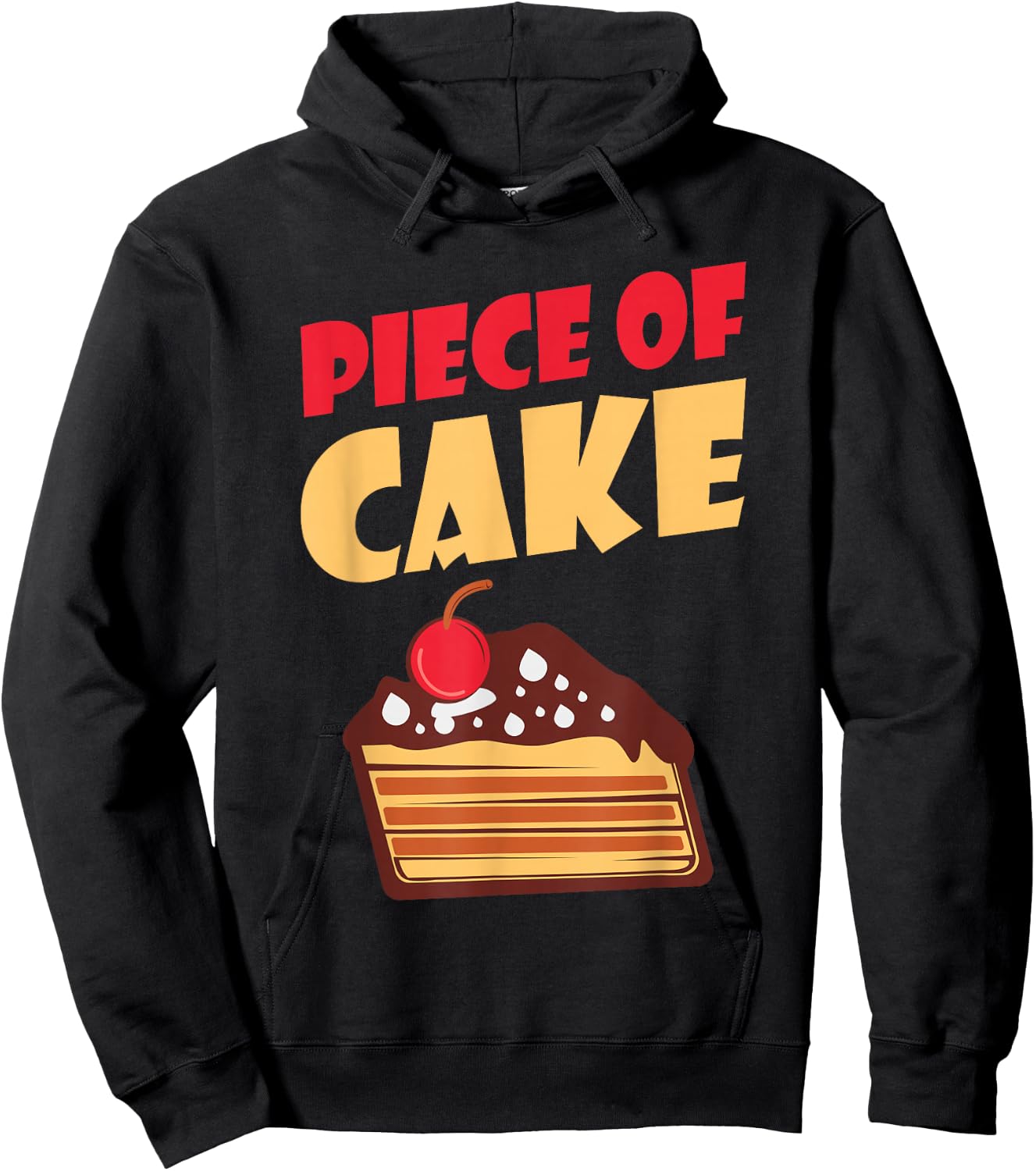 Piece of Cake Snack Baking Cake Hoodie - Hoodie | Black