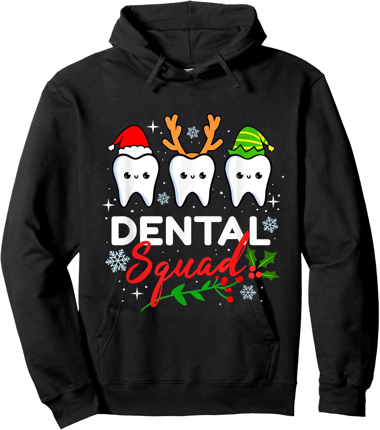 Dental Squad Dentist Christmas Hoodie - Hoodie | Black