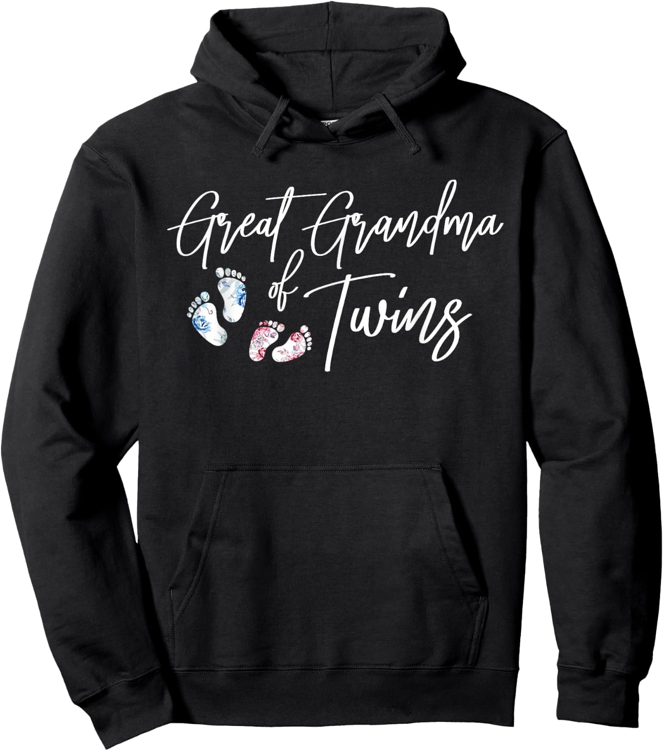 Great Grandma Of Twins Proud Twin Great Grandma Hoodie - Hoodie | Black