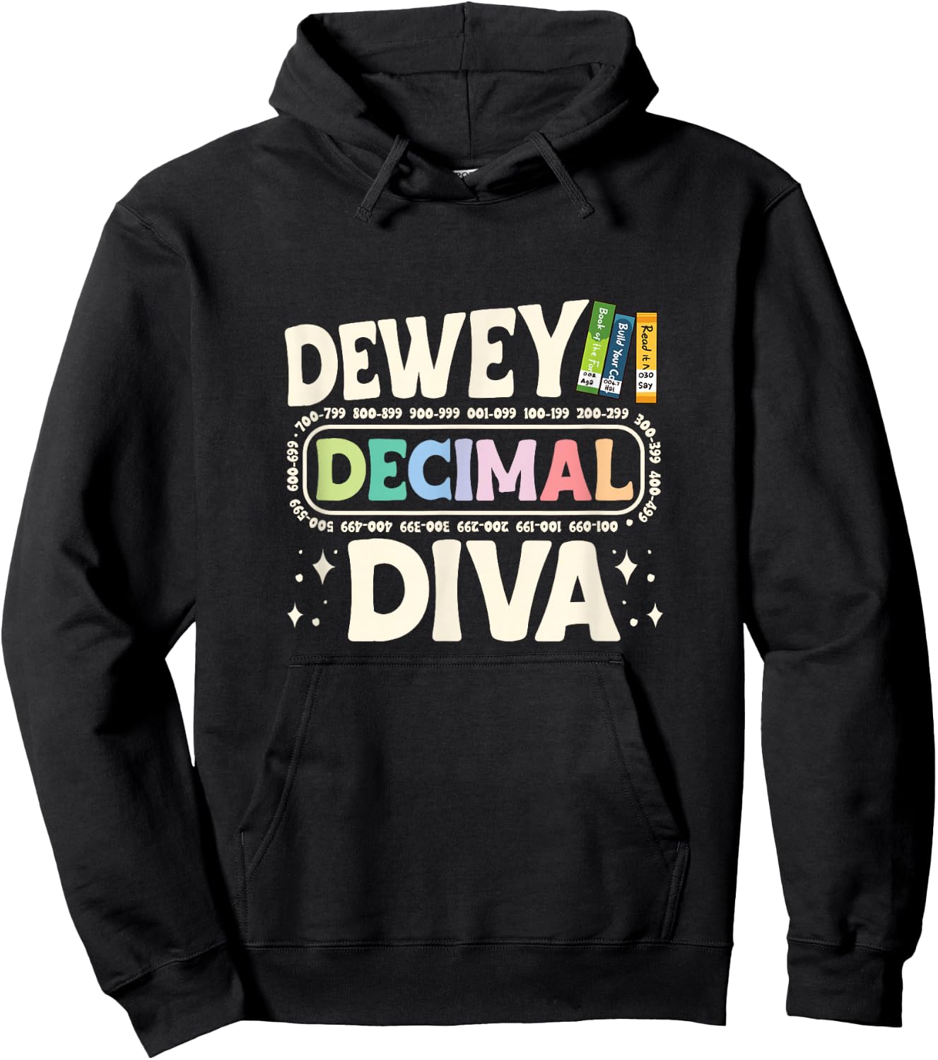 Library Assistant Librarian Assistant Dewey Decimal Diva Hoodie - Hoodie | Black
