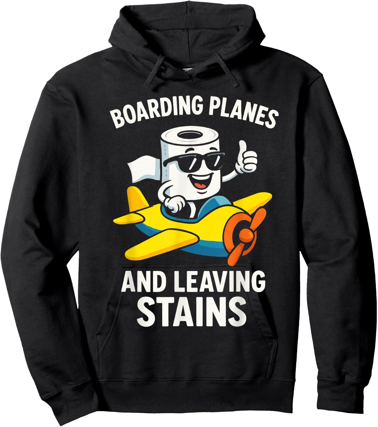 Boarding Planes Leaving Stains Funny Embarrassing Airport Hoodie - Hoodie | Black