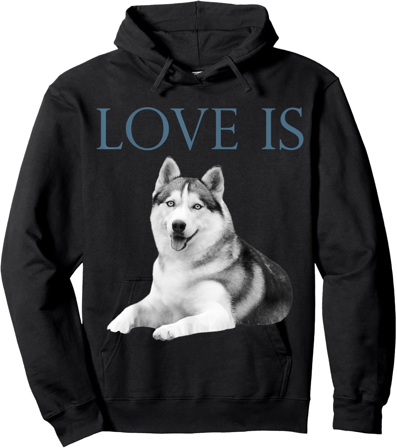 Love Is Siberian Husky Hoodie - Hoodie | Black