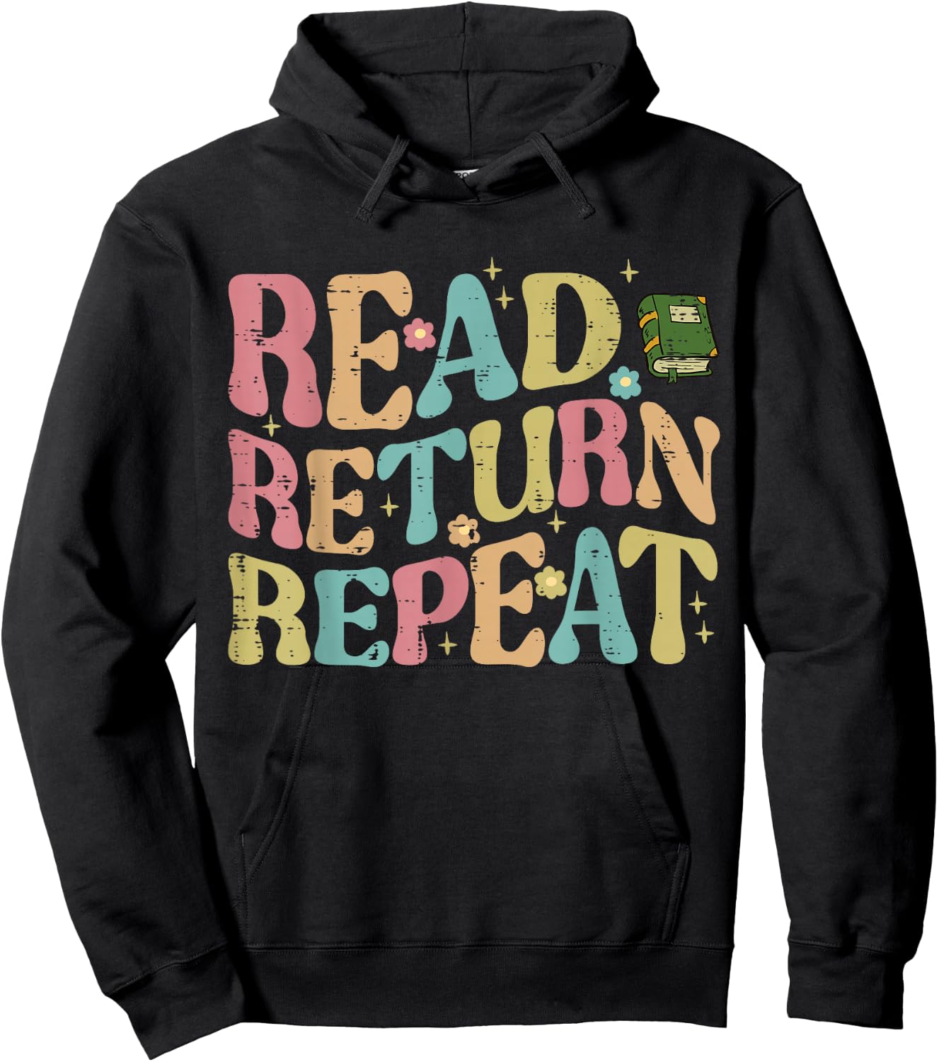 Read Return Repeat Read Reading Book Librarian Men Women Hoodie - Hoodie | Black