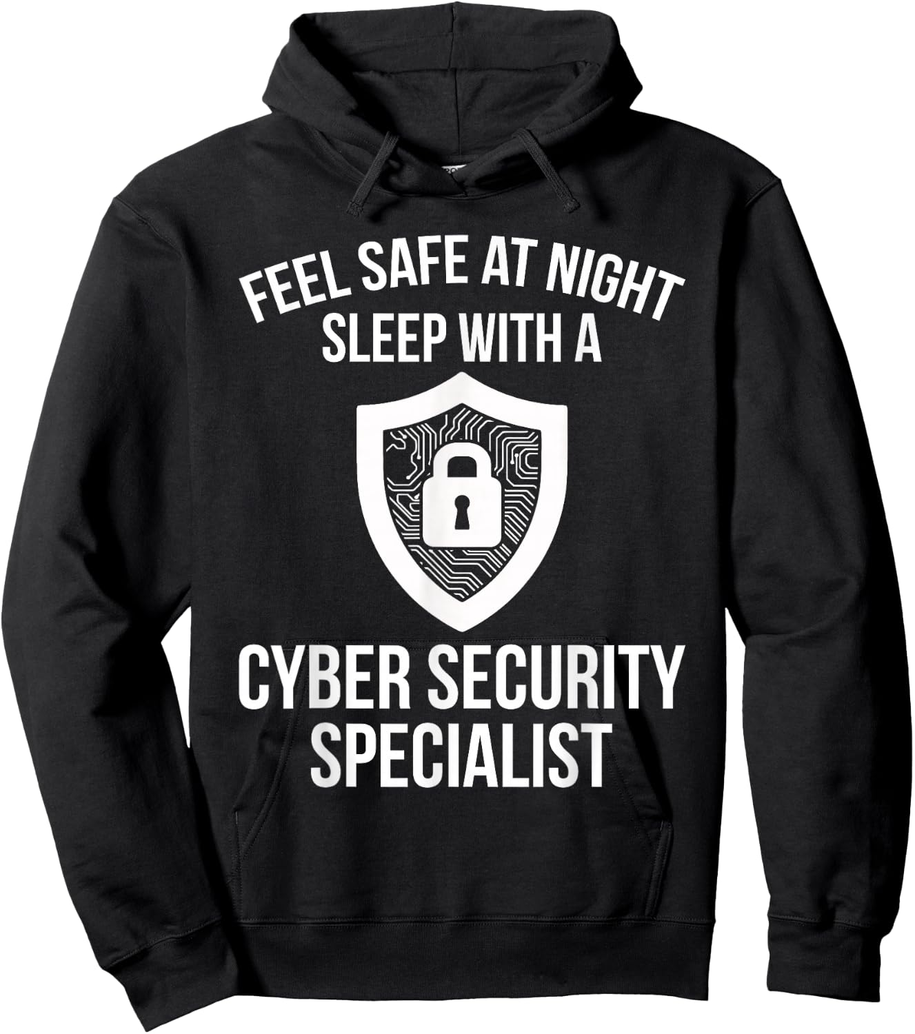 Cybersecurity IT Analyst Safe Night Certified Tech Security Hoodie - Hoodie | Black