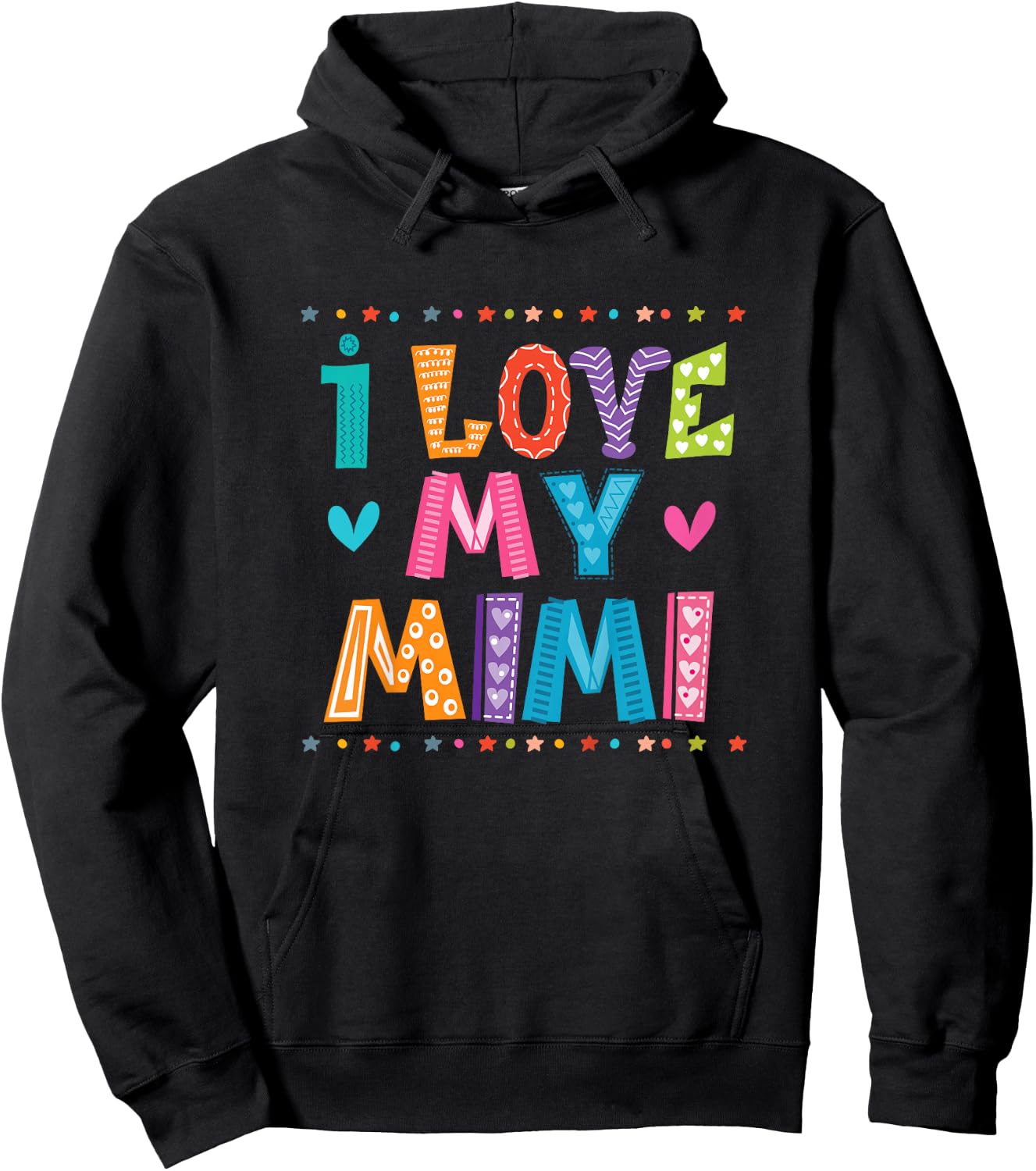 Granddaughter I Love My Mimi Hoodie - Hoodie | Black