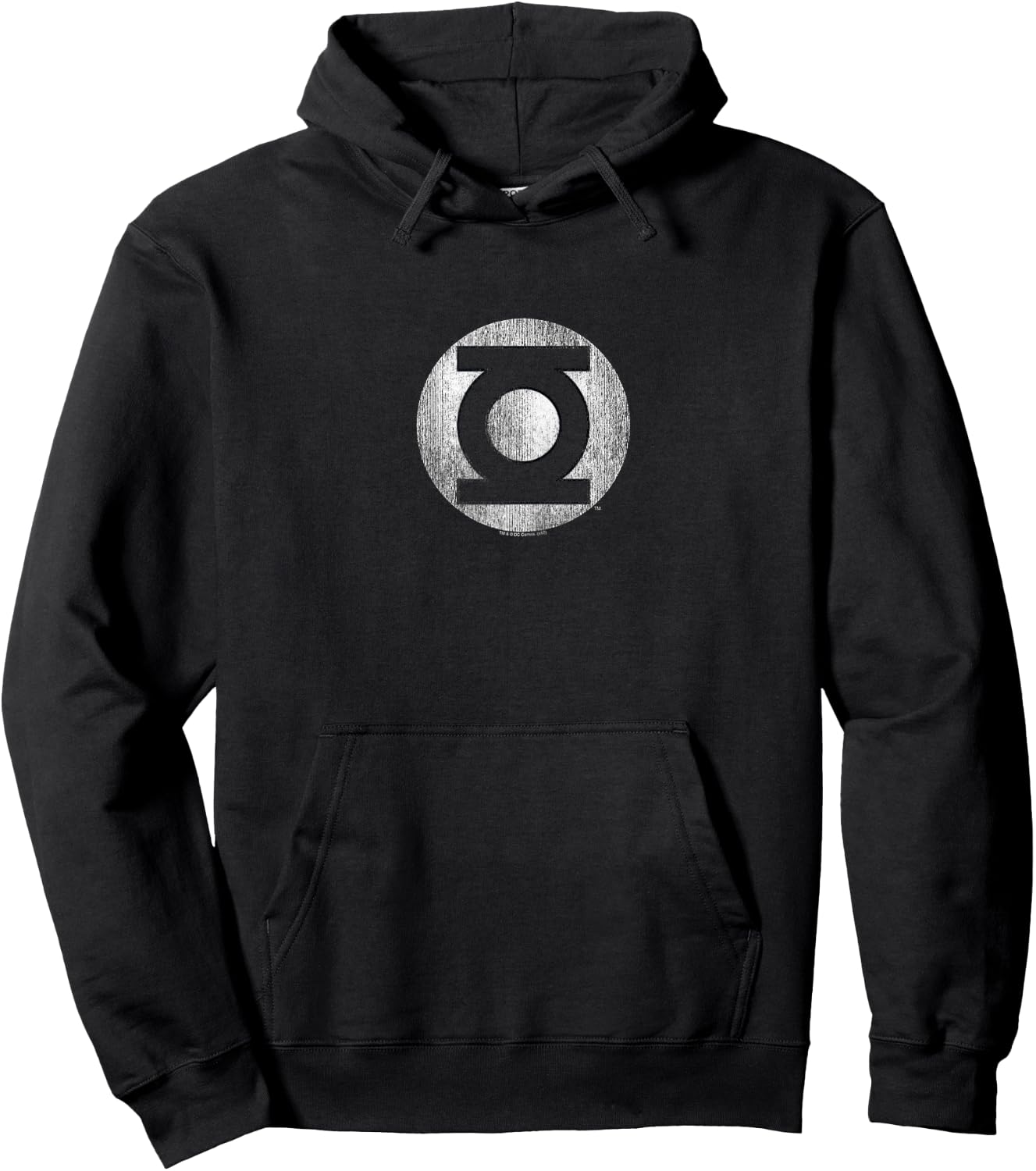 Green Lantern Logo Distressed Hoodie - Hoodie | Black