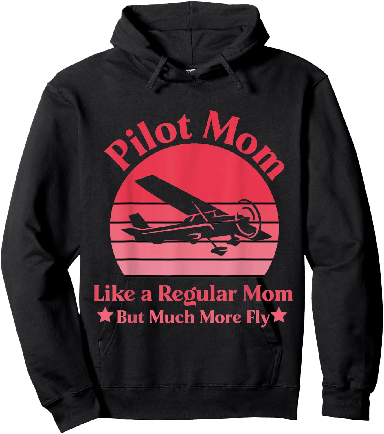 Airplane Captain Design for a Pilot Mom Hoodie - Hoodie | Black