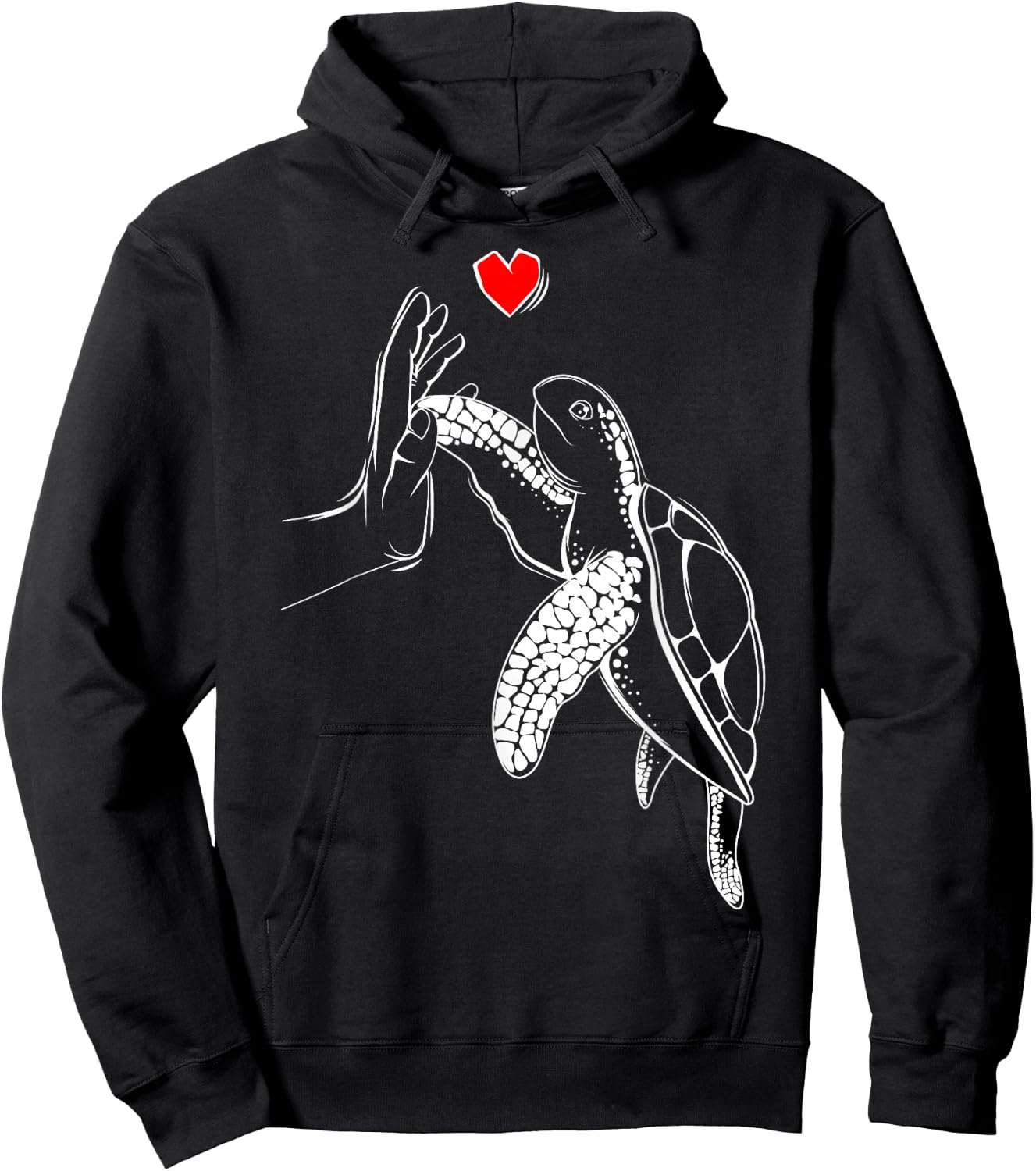 Turtles Love Children Girls Ladies Turtle Hoodie - Hoodie | Black