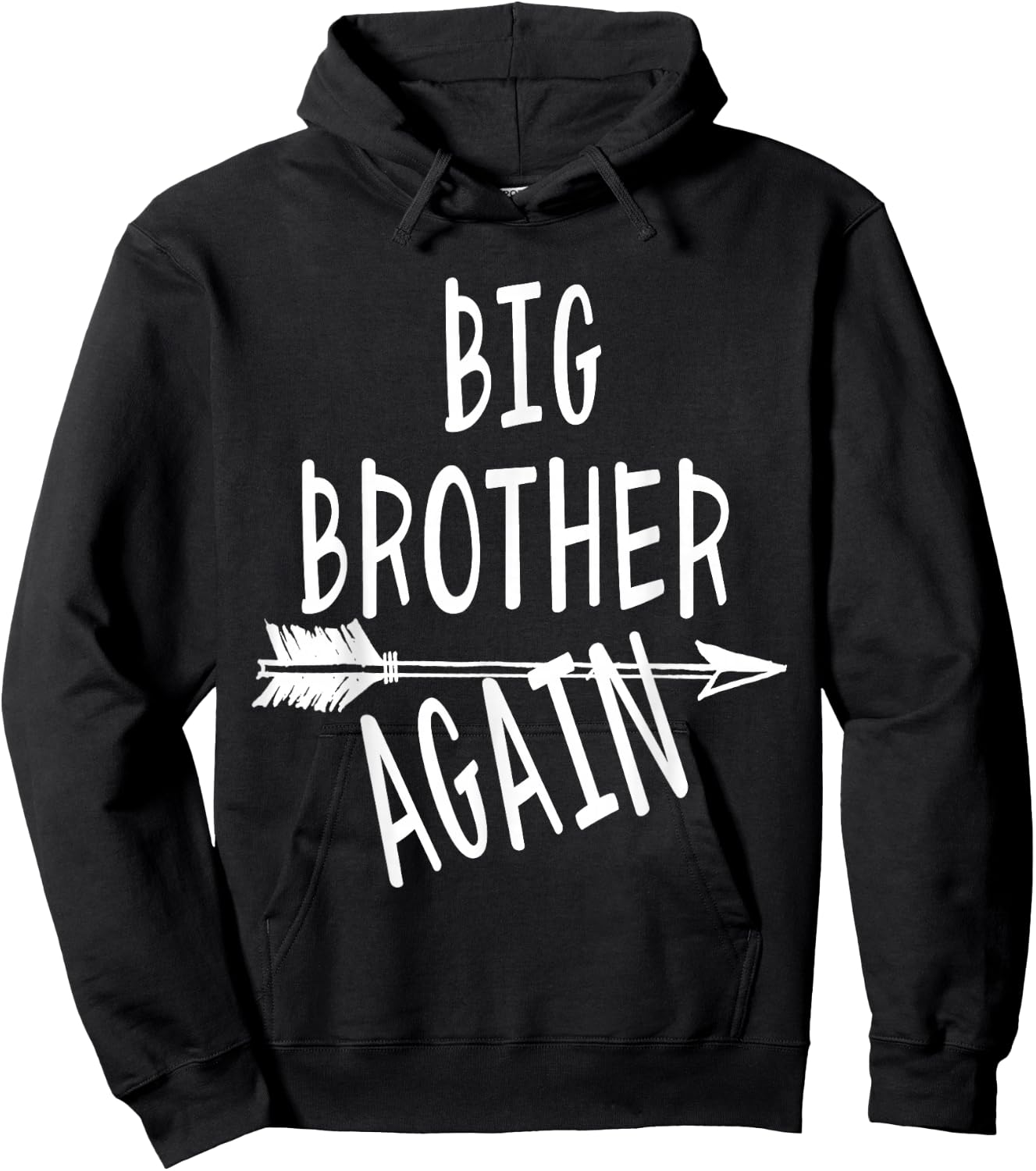 Big Brother Again for Boys with Arrow Funny 2023 Hoodie - Hoodie | Black