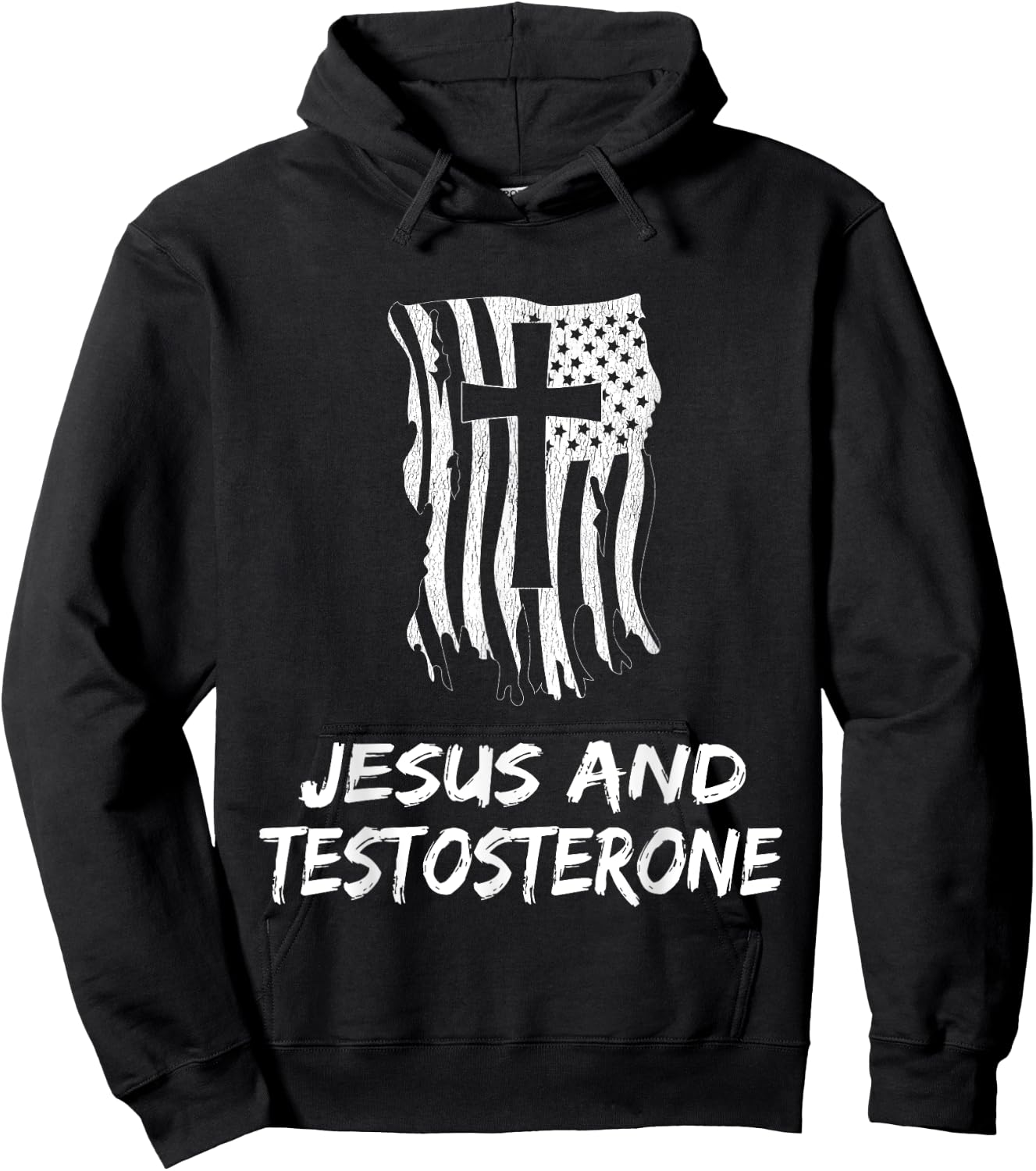 Jesus And Testosterone. Christian Testosterone Therapist Hoodie - Hoodie | Black