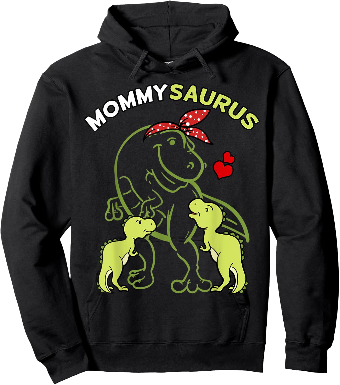 Mommysaurus Dinosaur Mom Dino Lover Mother's Day Gift Hoodie - Hoodie | Black