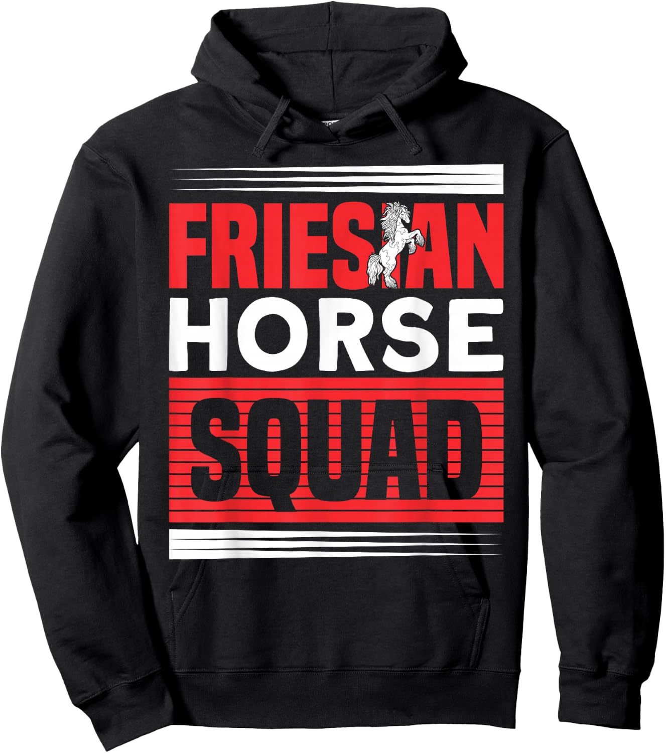 Friesian Horse Squad Friesian Rider Friesian Horse Hoodie - Hoodie | Black