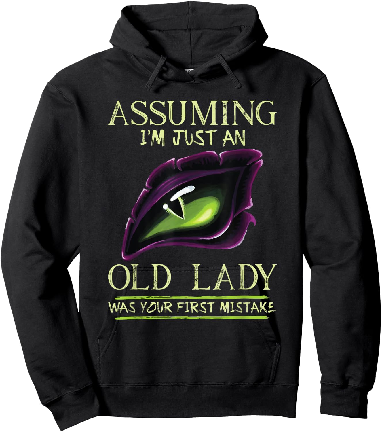 Assuming I'm Just An Old Lady Was Your First Mistake Dragon Hoodie - Hoodie | Black