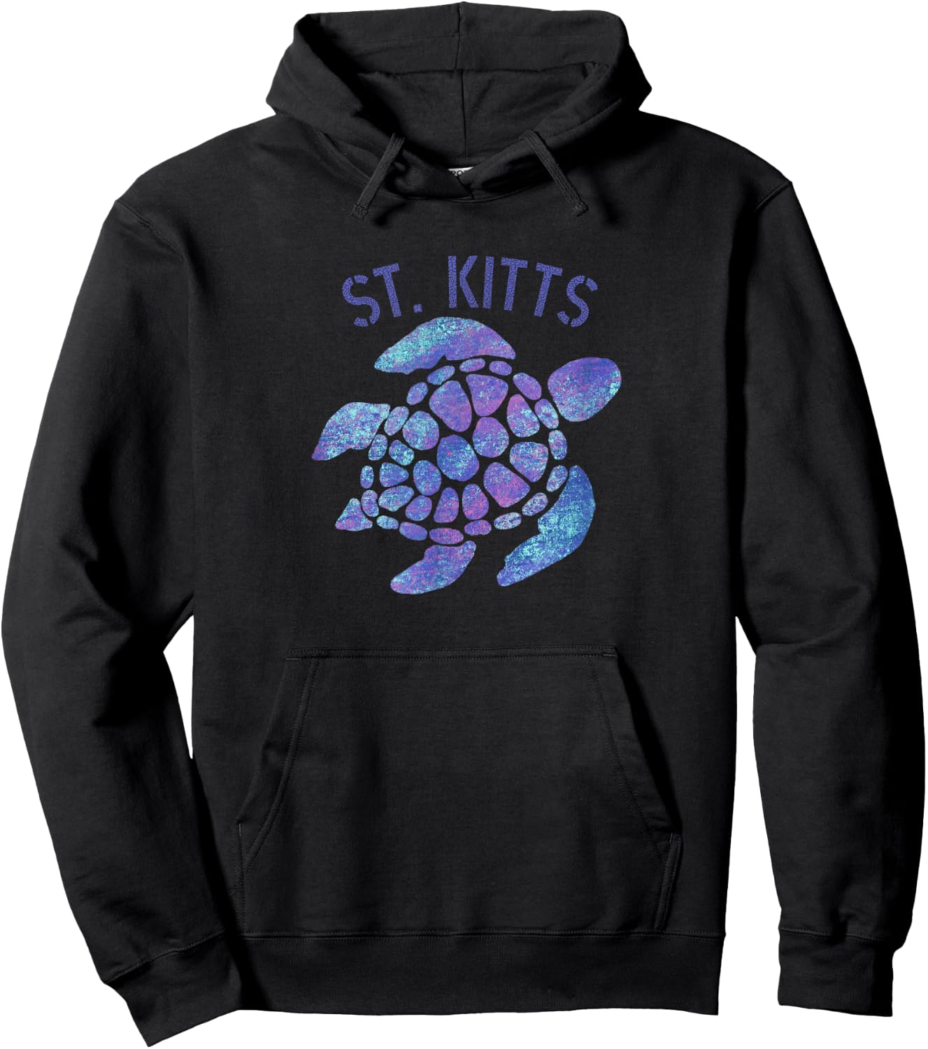 St. Kitts Beach Design / Souvenir Illustration Women Kids Hoodie - Hoodie | Black