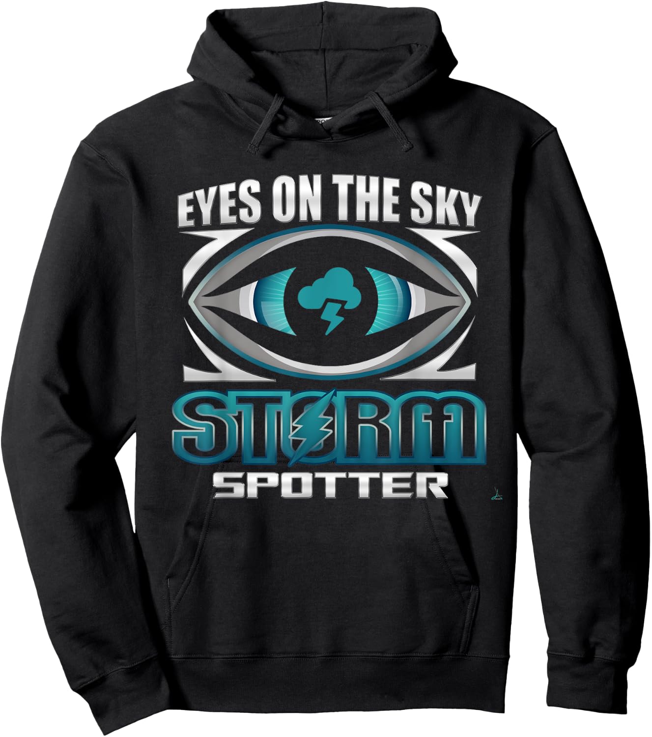 Eyes On The Sky Storm Spotter Weatherman Weather Chasing Hoodie - Hoodie | Black