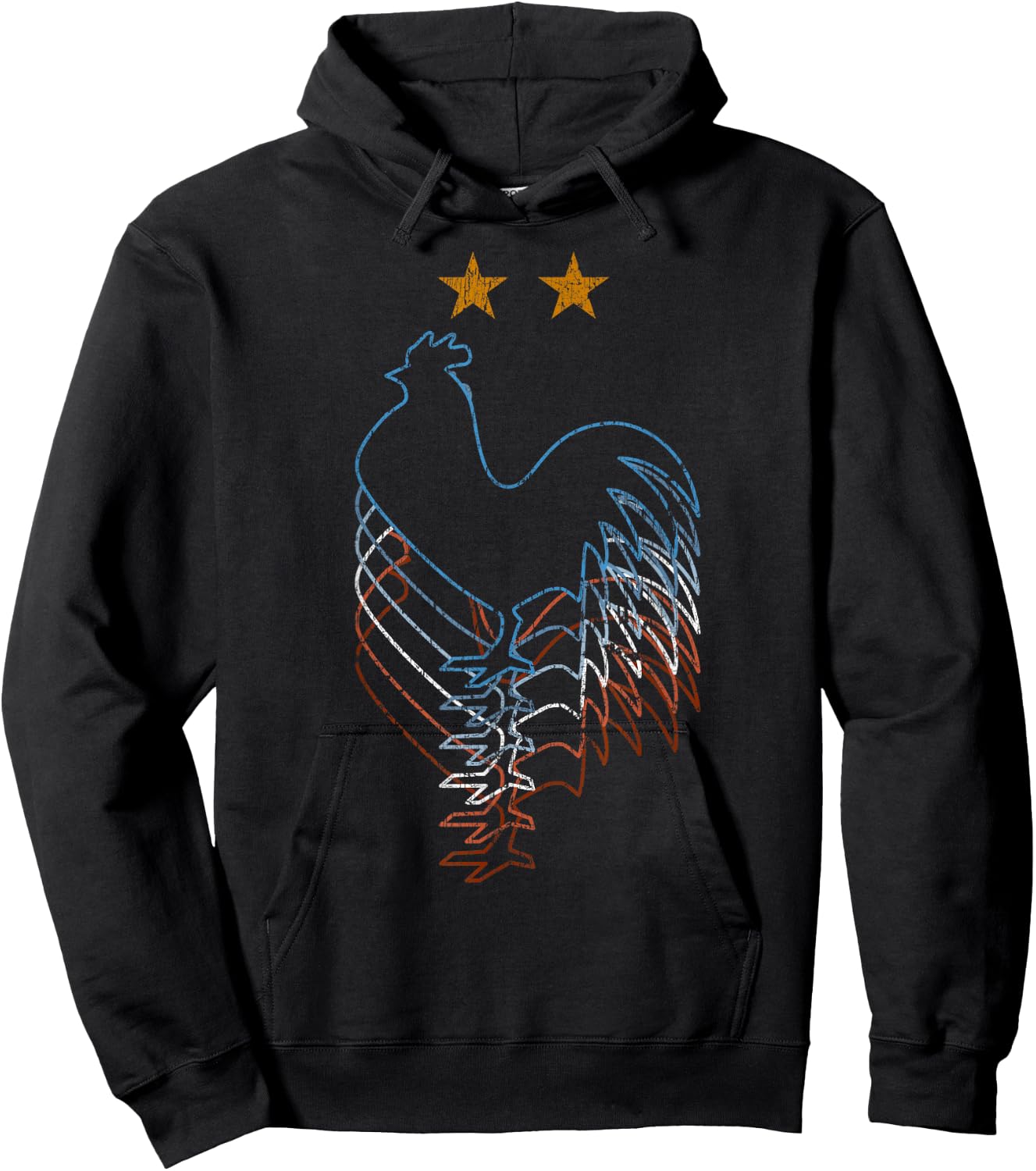 Retro France Soccer Shirt 2018 French Flag ALLEZ LES BLEUS Hoodie - Hoodie | Black