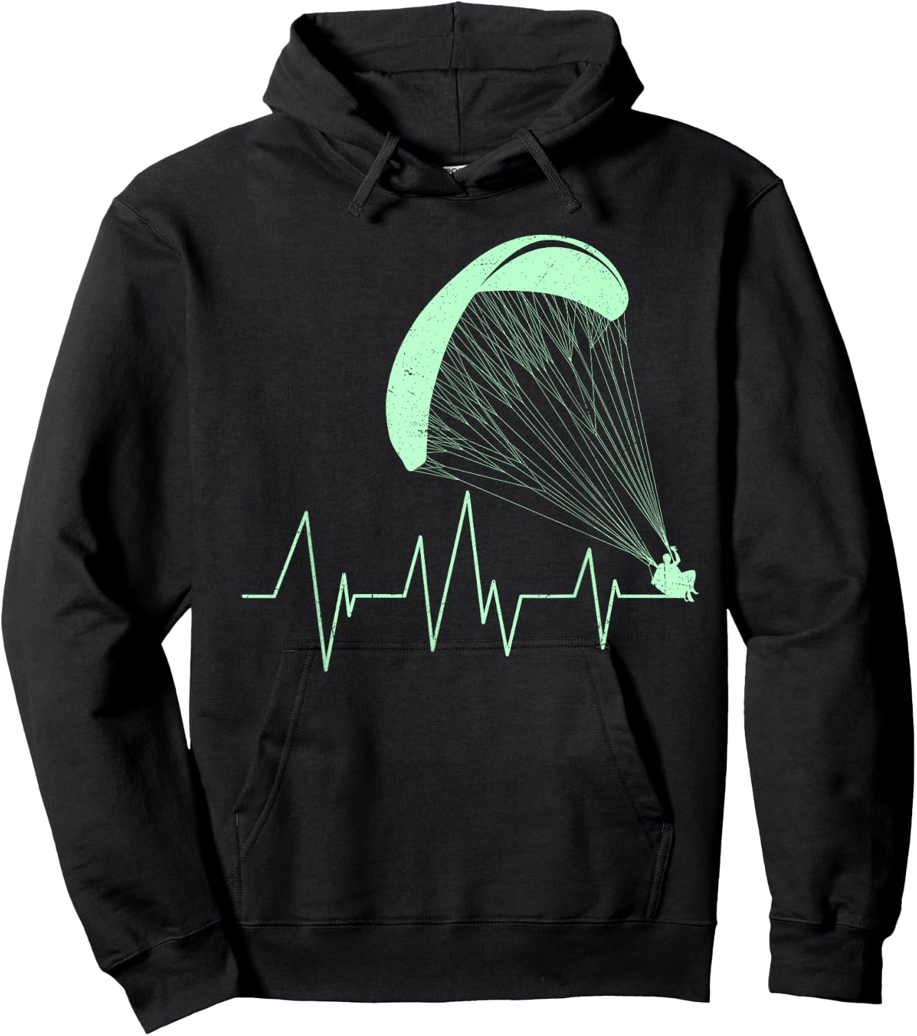 Paraglider Heartbeat Paraglider Heart Paraglider Hoodie - Hoodie | Black