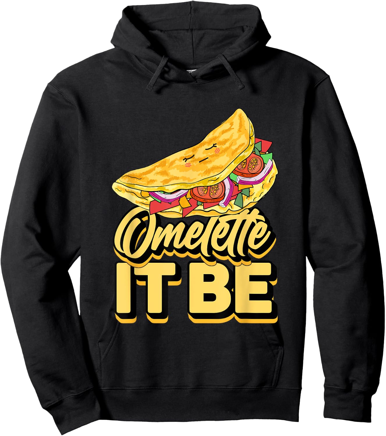 Omelette it Be Funny Omelette Outfit Omlet Hoodie - Hoodie | Black