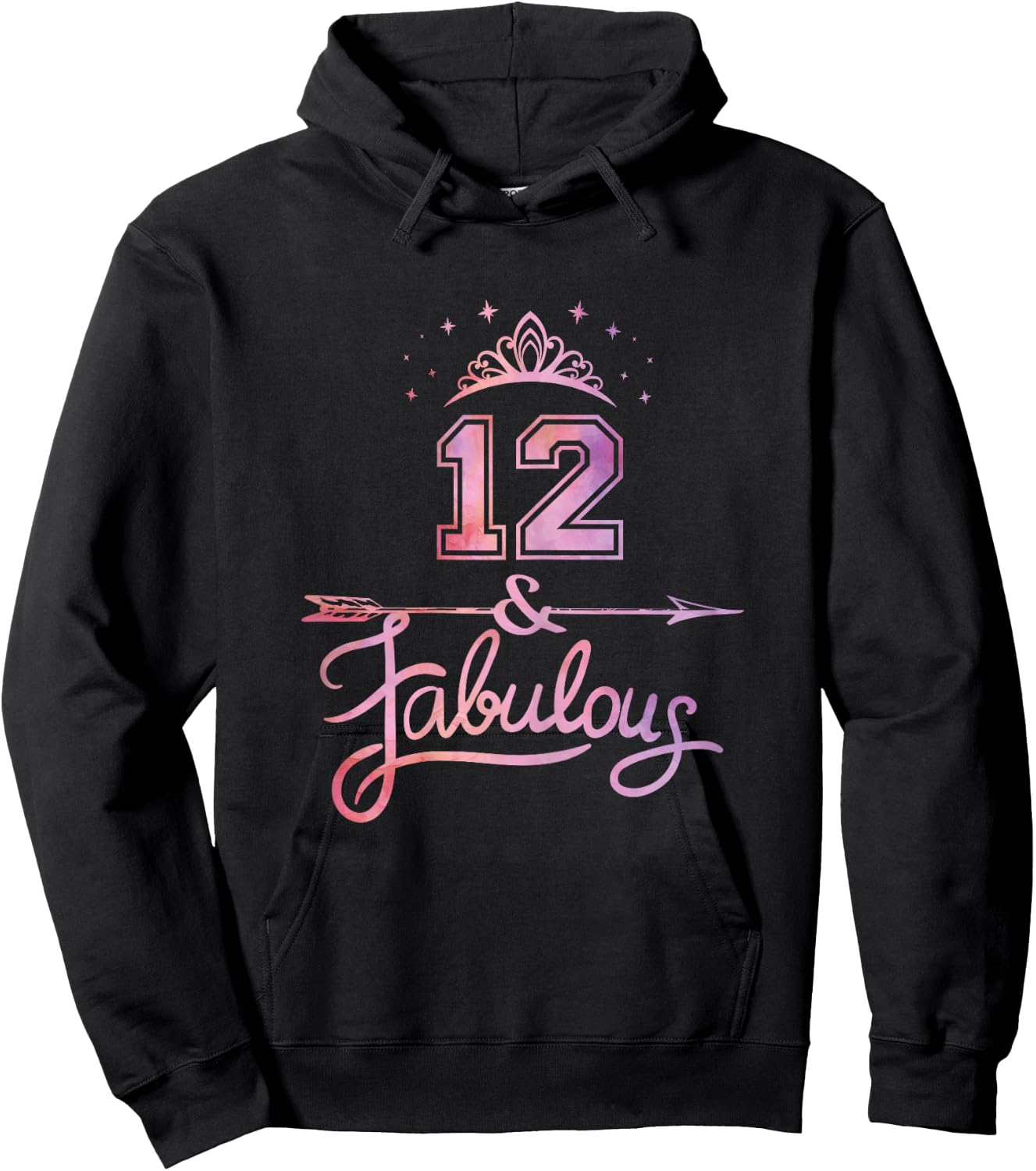 Girls 12 Years Old And Fabulous Girl 12th Birthday Hoodie - Hoodie | Black