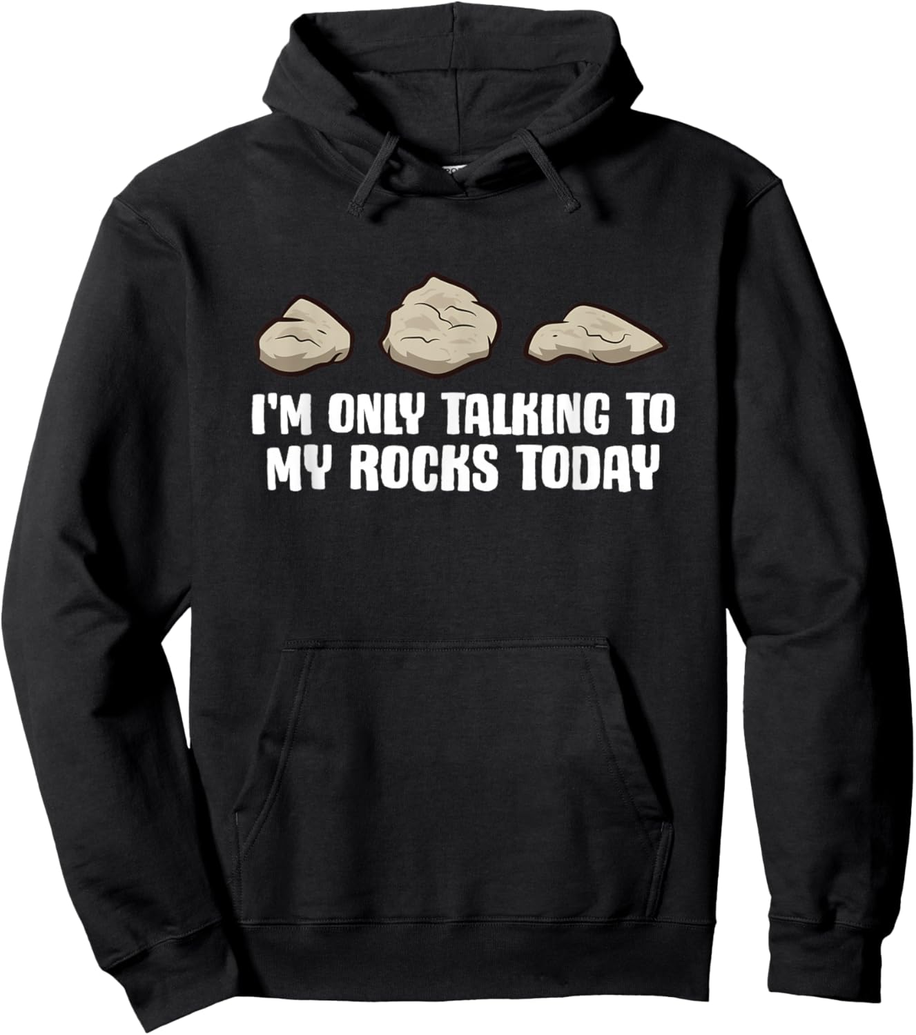 Geology Gift I'm Only Talking to My Rocks Today Geologist Hoodie - Hoodie | Black