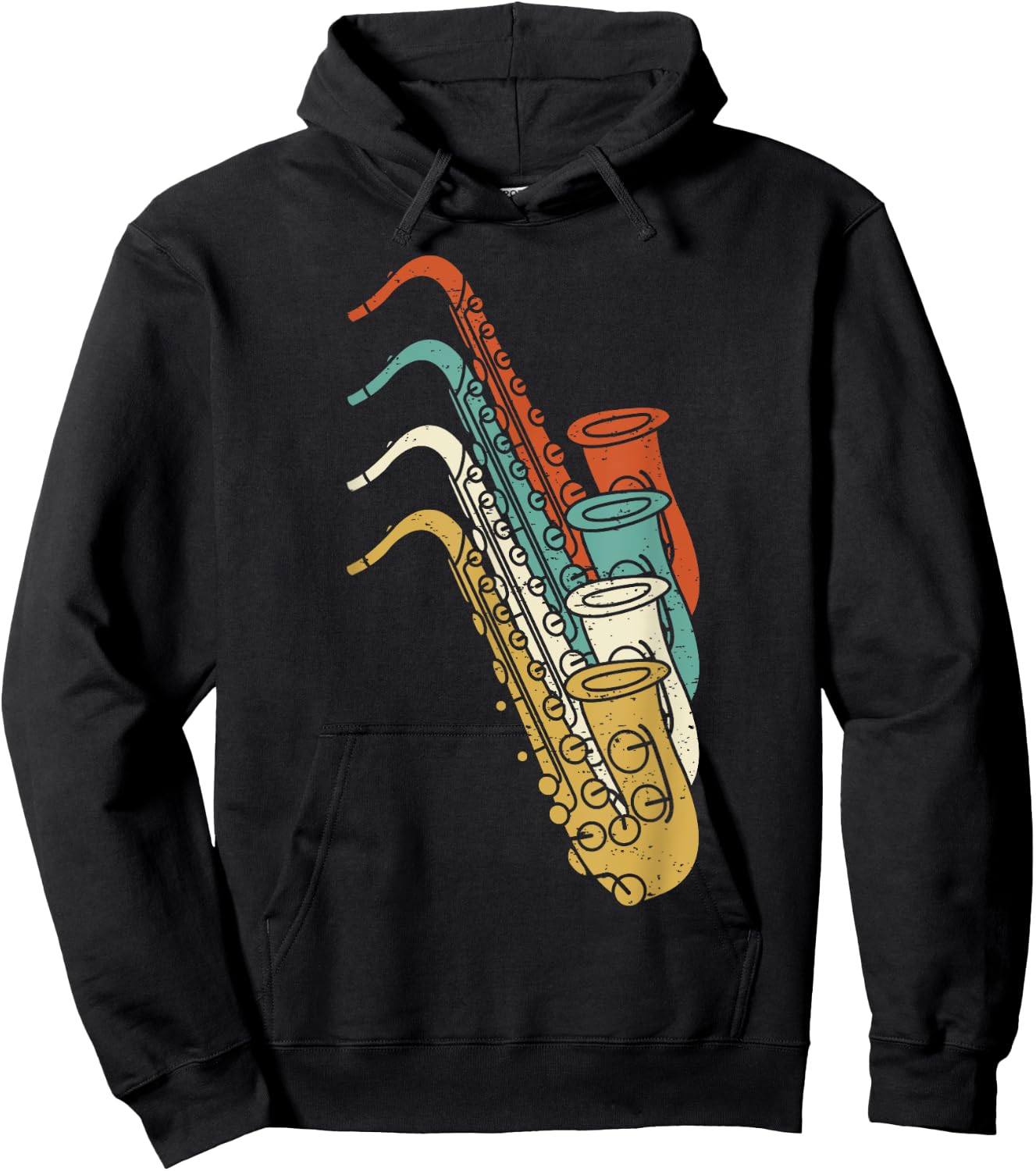 Saxophonist Saxist Sax I Vintage Saxophone Hoodie - Hoodie | Black