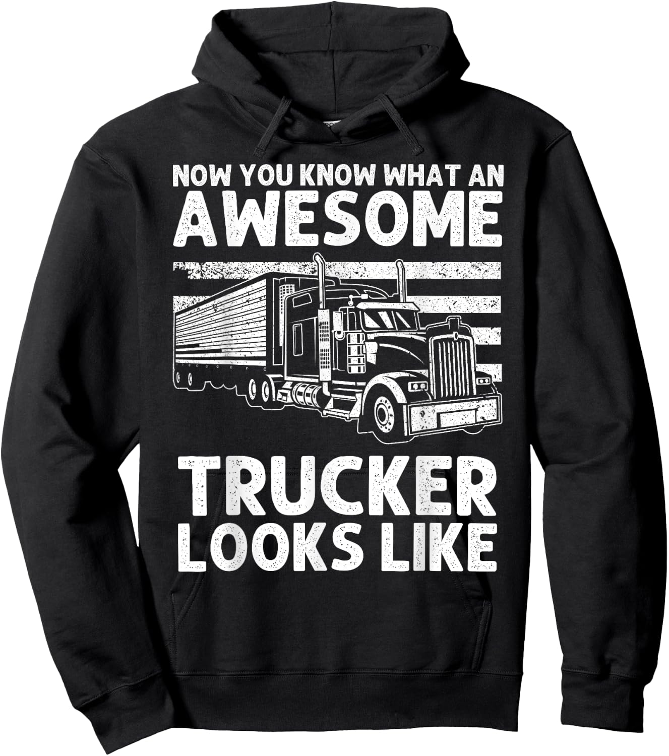 Best Truck Driver Art Dad Women Trucking CDL Trucker Hoodie - Hoodie | Black