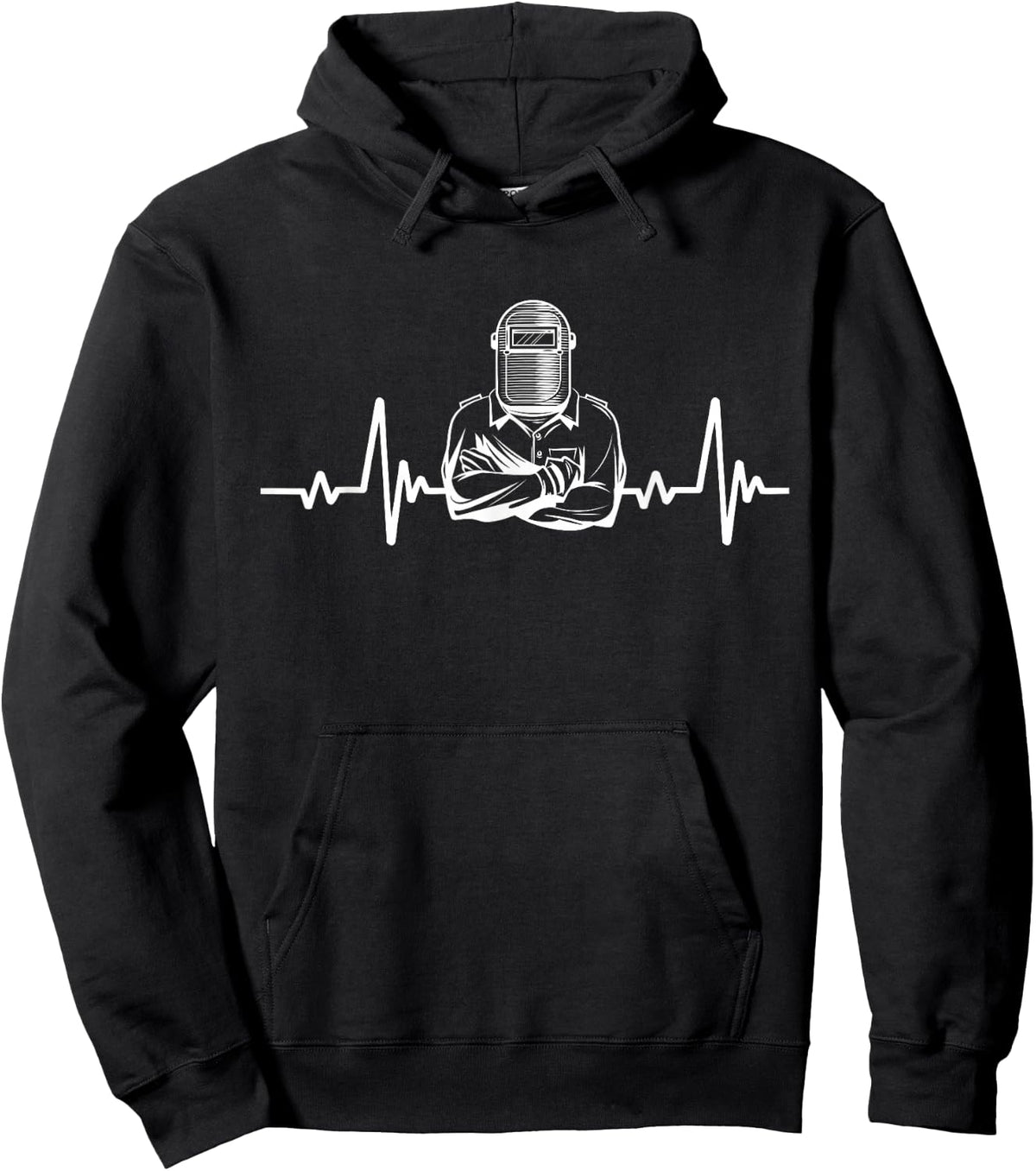 Heartbeat welding heartbeat welder welder motif Hoodie - Hoodie | Black