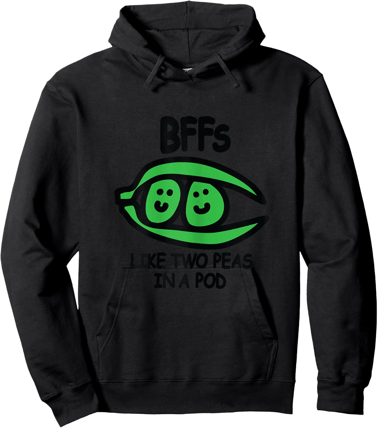 BFF Like Two Peas in A Pod Hoodie - Hoodie | Black