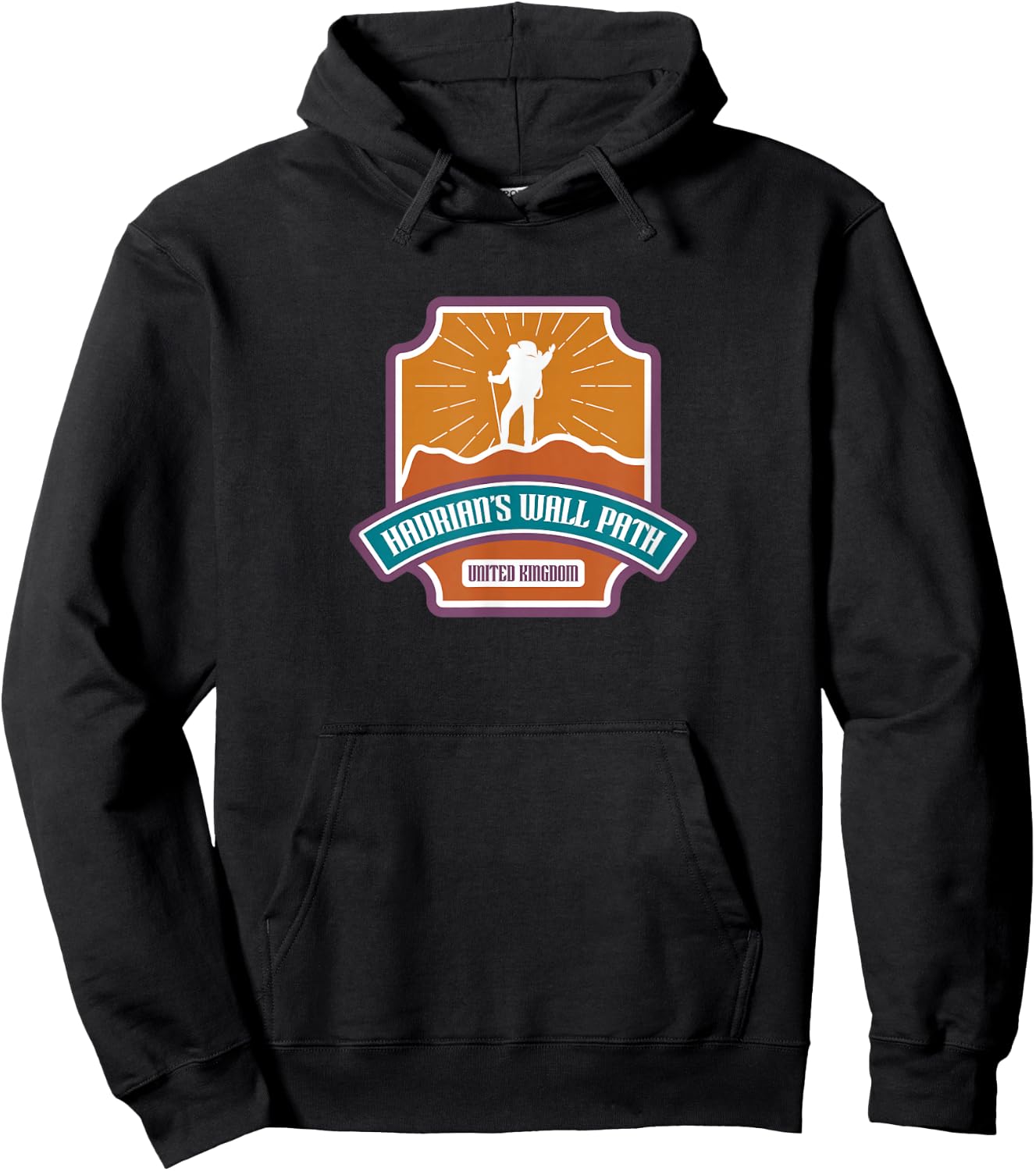 Hadrians Wall Path - United Kingdom Hoodie - Hoodie | Black