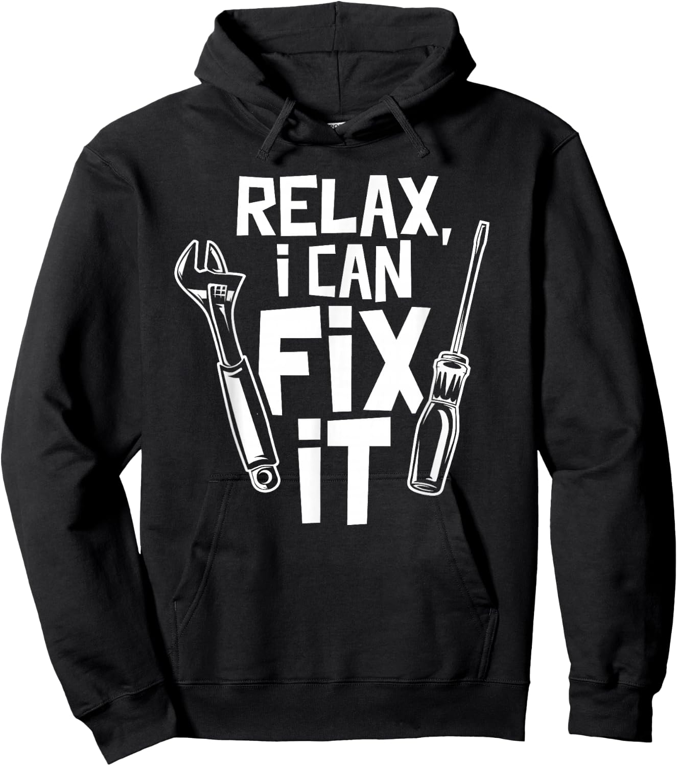 Entspann Dich Ich Kann Es Reparieren DIY Hoodie - Hoodie | Black