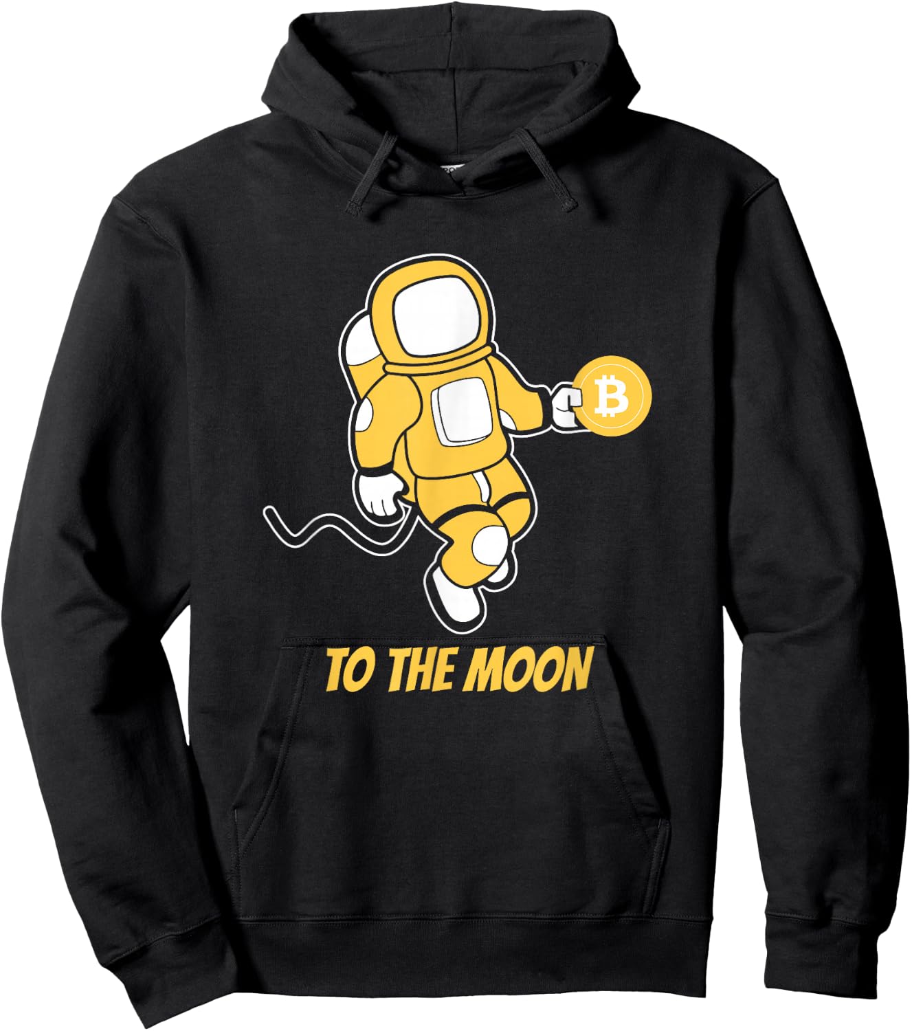 Bitcoin BTC Crypto to the Moon Astronaut Hoodie - Hoodie | Black