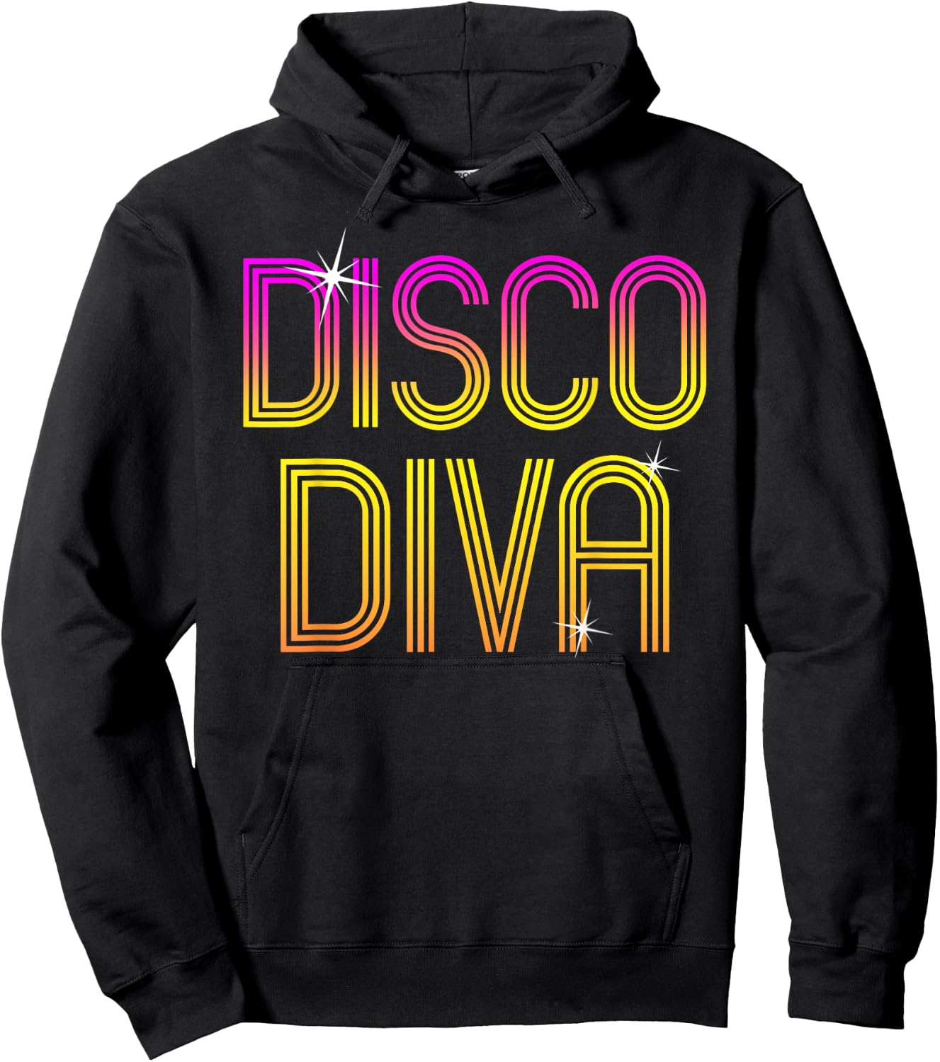 Vintage Retro Disco Diva 70s 80s Family Party Dance Theme Hoodie - Hoodie | Black