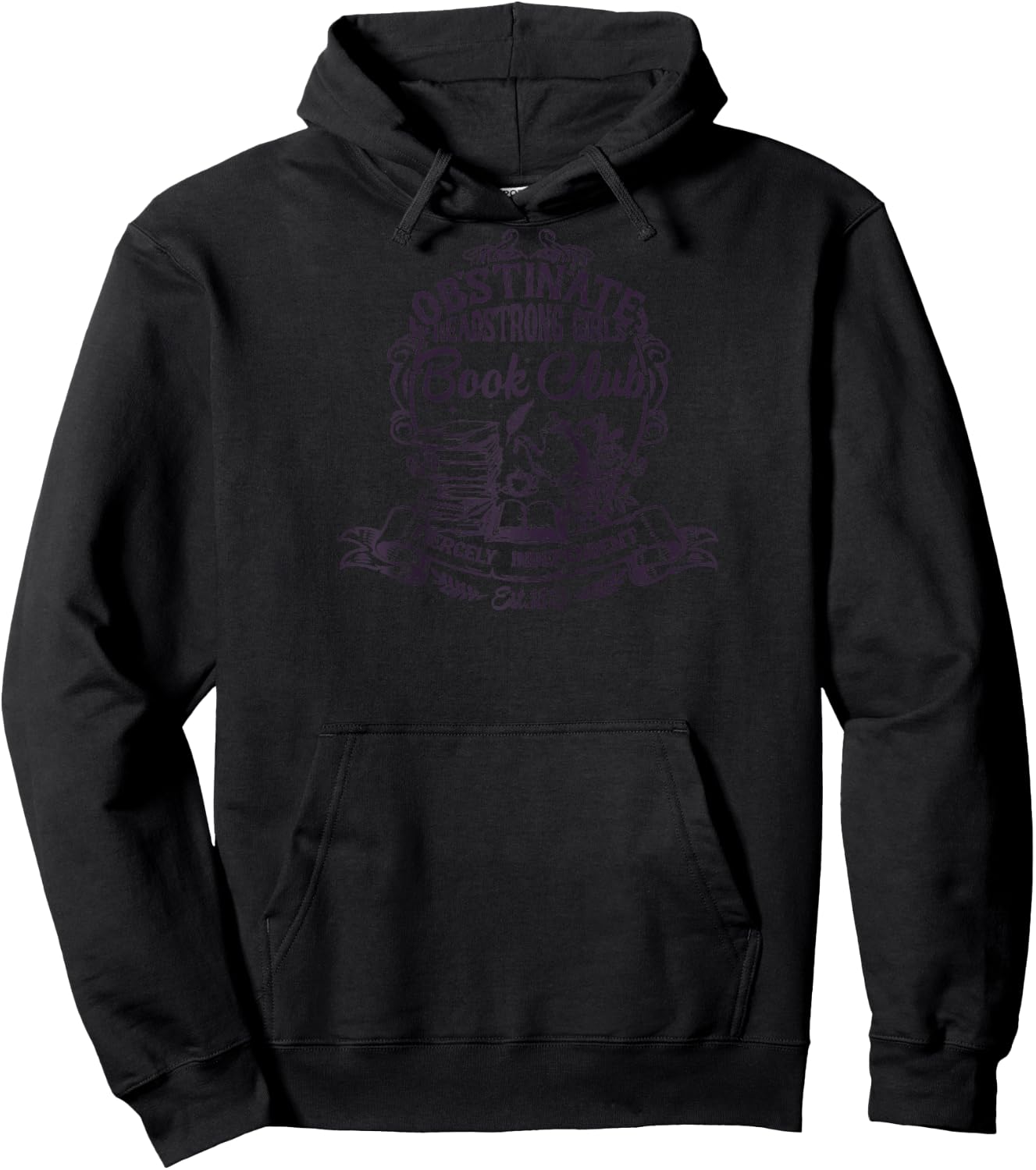 Jane Austen Obstinate Headstrong Girls Book Club Raglan Baseball Hoodie - Hoodie | Black