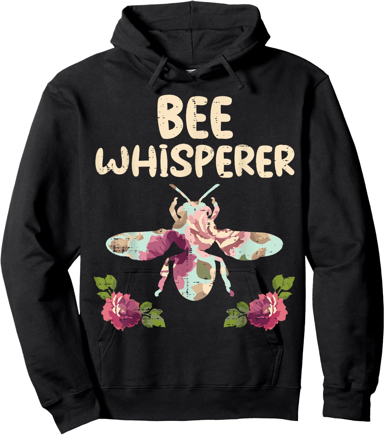 Bee Whisperer Flower Funny Beekeeper Apiarist Men Women Hoodie - Hoodie | Black