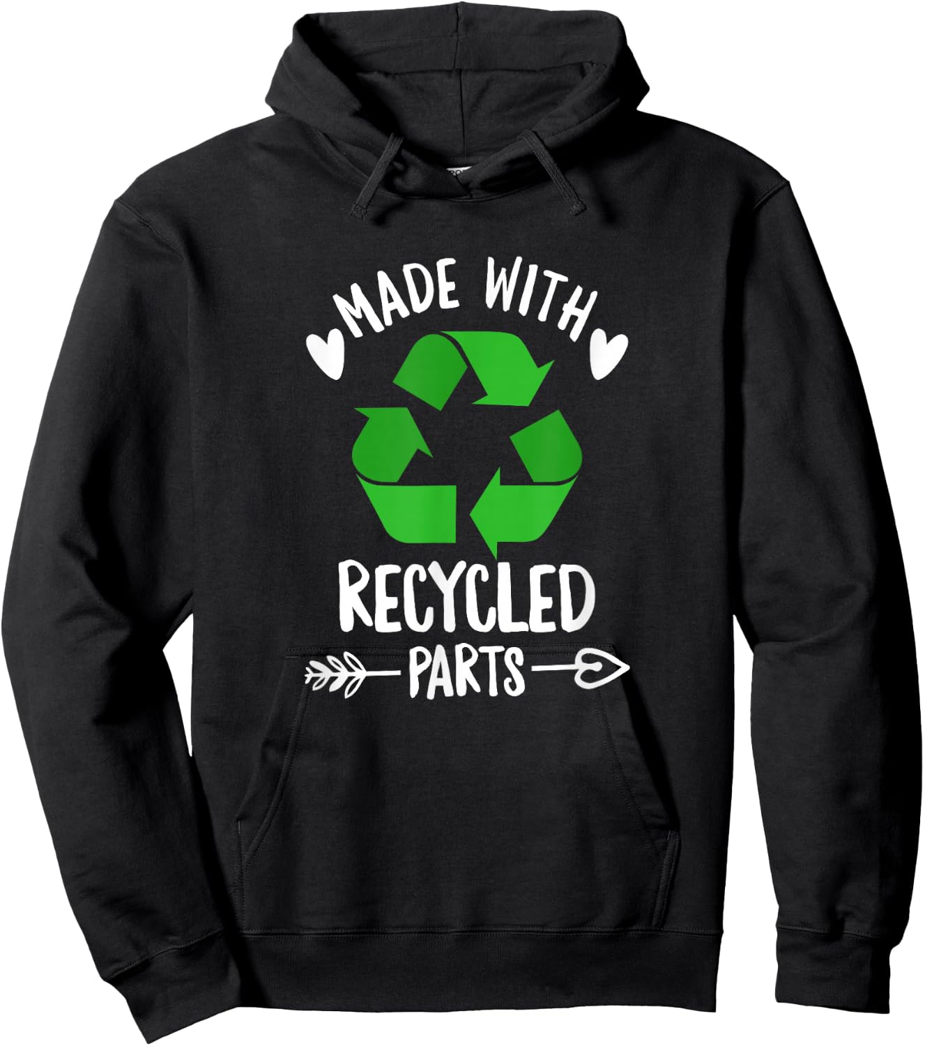 Made with recycled parts Design for an Organ Recipient Hoodie - Hoodie | Black