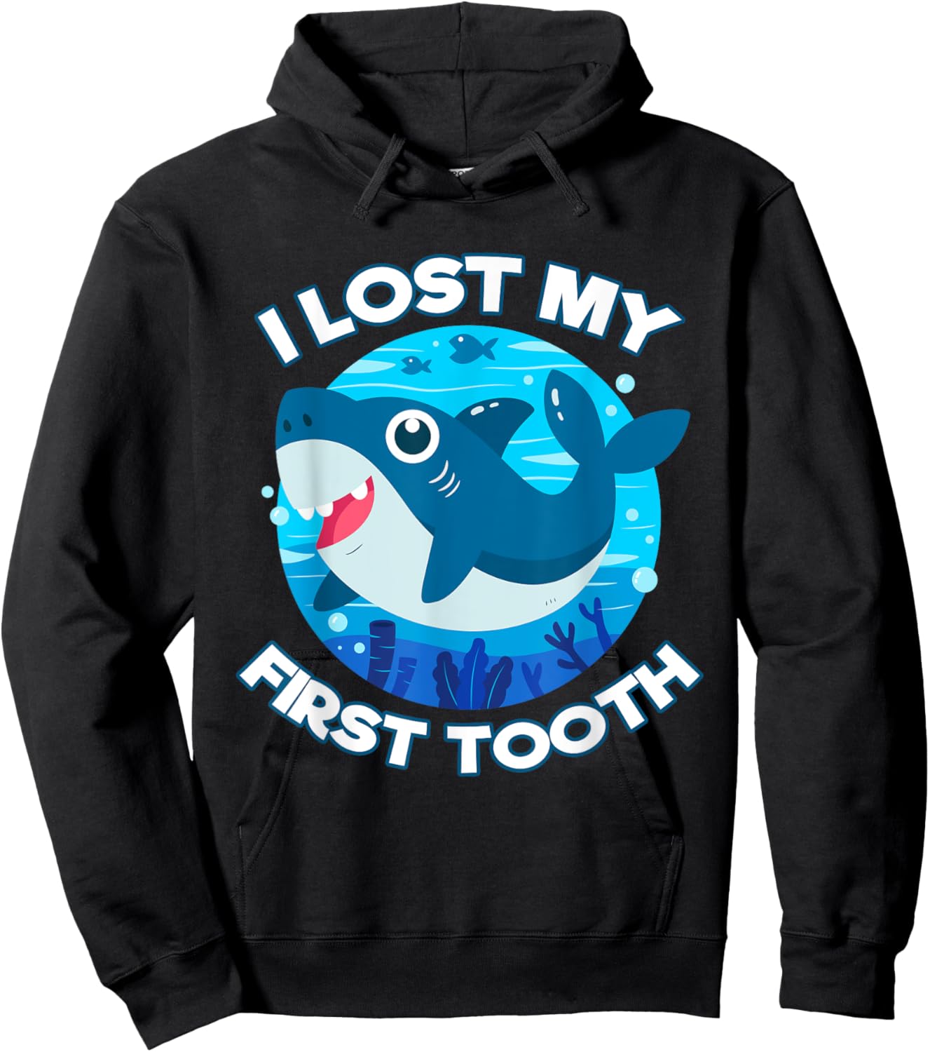 I Lost My First Tooth Wiggly Teeth Shark Smile Tooth Gifts Hoodie - Hoodie | Black