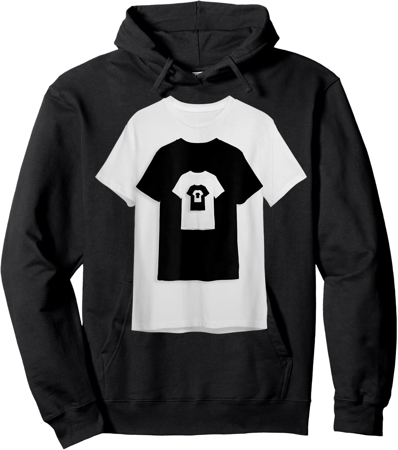 Shirt On A Shirt On A Shirt On A Shirt Hoodie - Hoodie | Black
