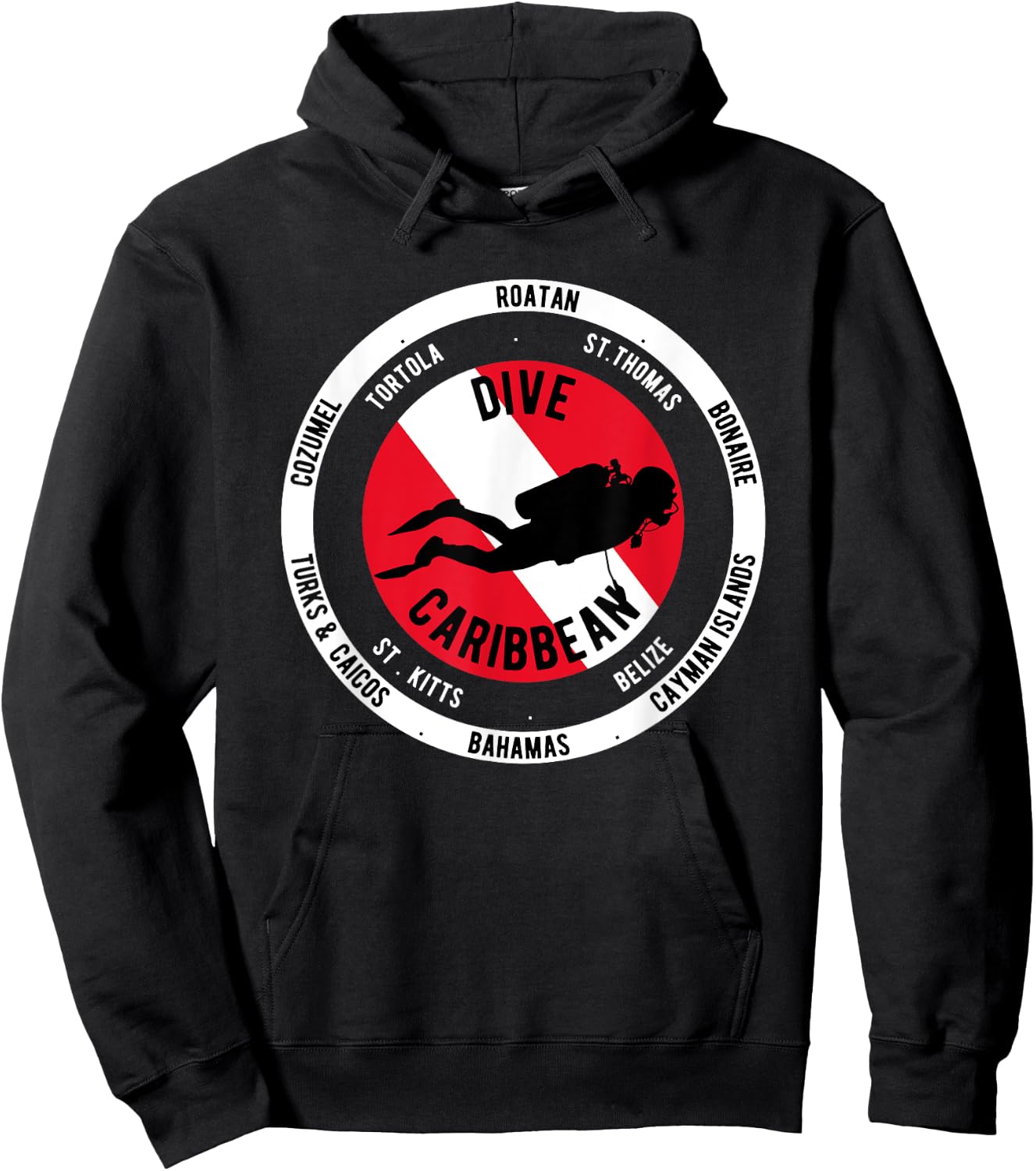 Scuba Dive Caribbean Hoodie - Hoodie | Black
