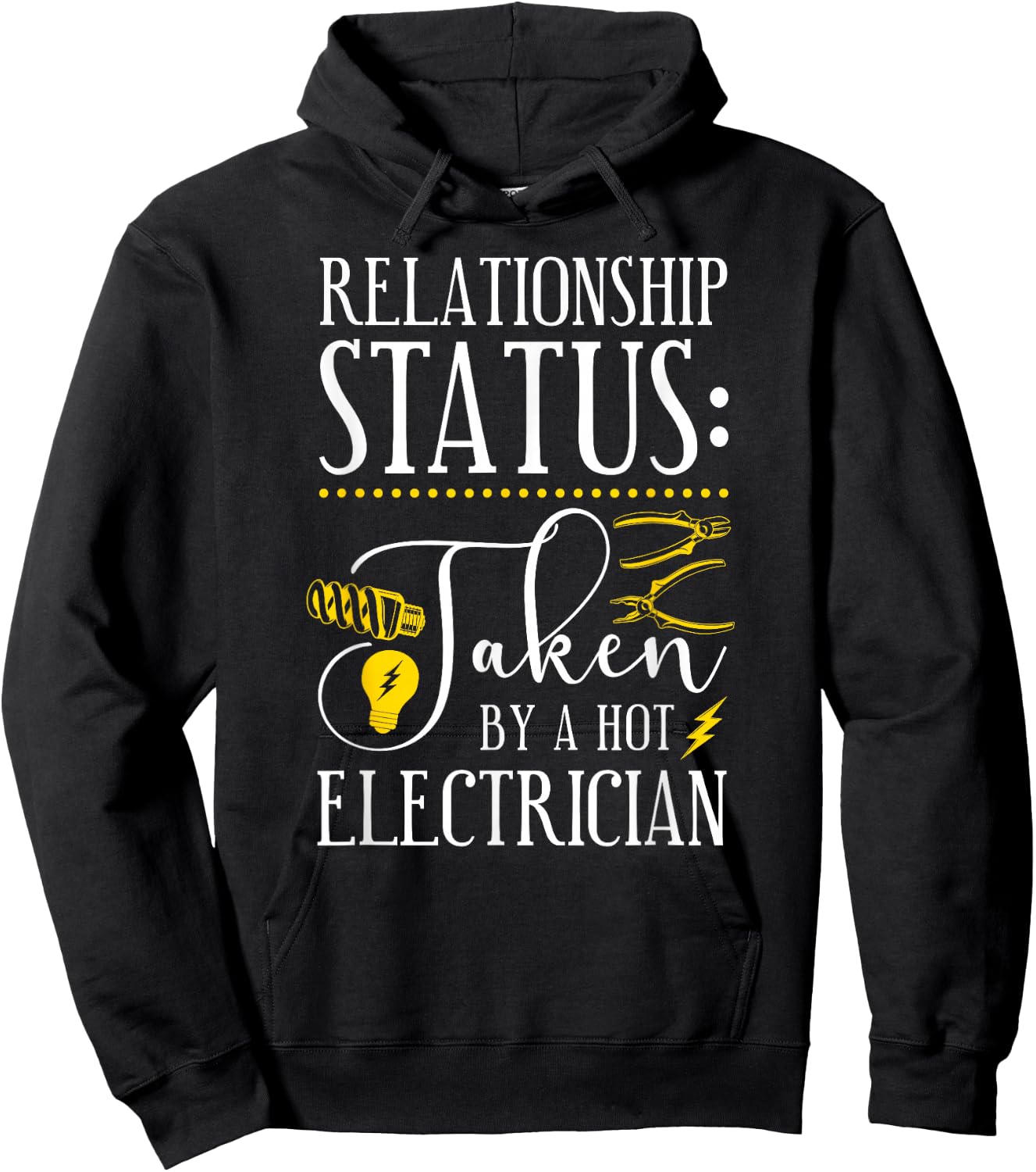I Love My Electrician Wife Girlfriend Hoodie - Hoodie | Black