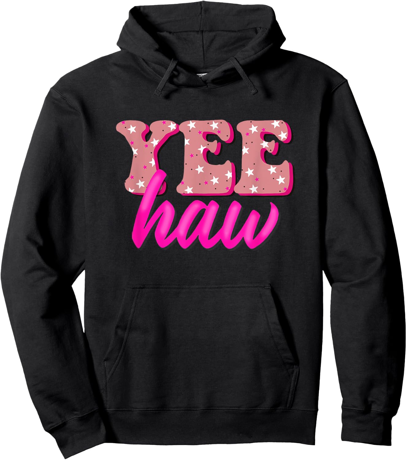Retro Yee Haw Howdy Rodeo Western Country Southern Cowgirl Hoodie - Hoodie | Black