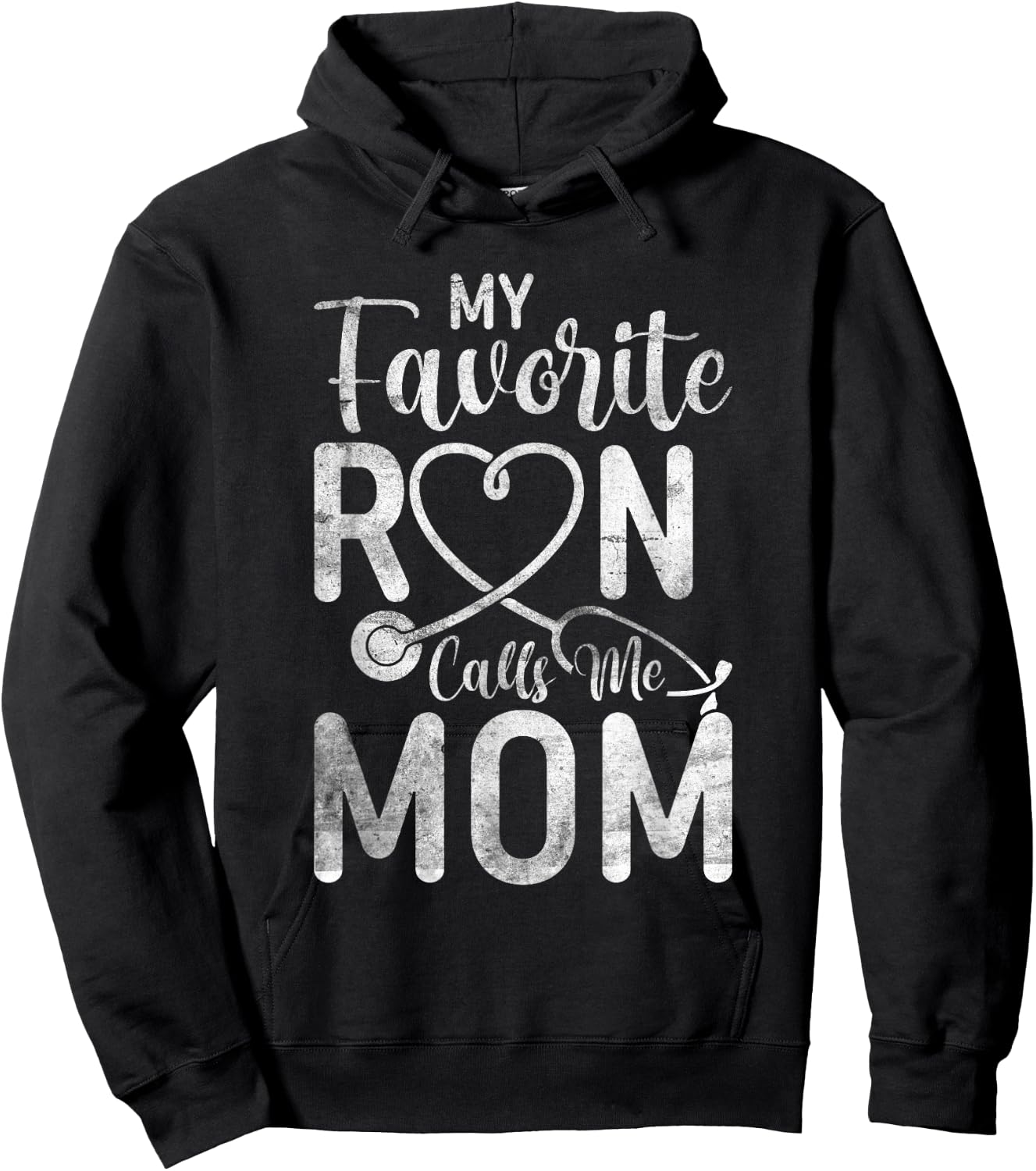 My Favorite RN Calls Me Mom Nurse Design from Daughter Hoodie - Hoodie | Black