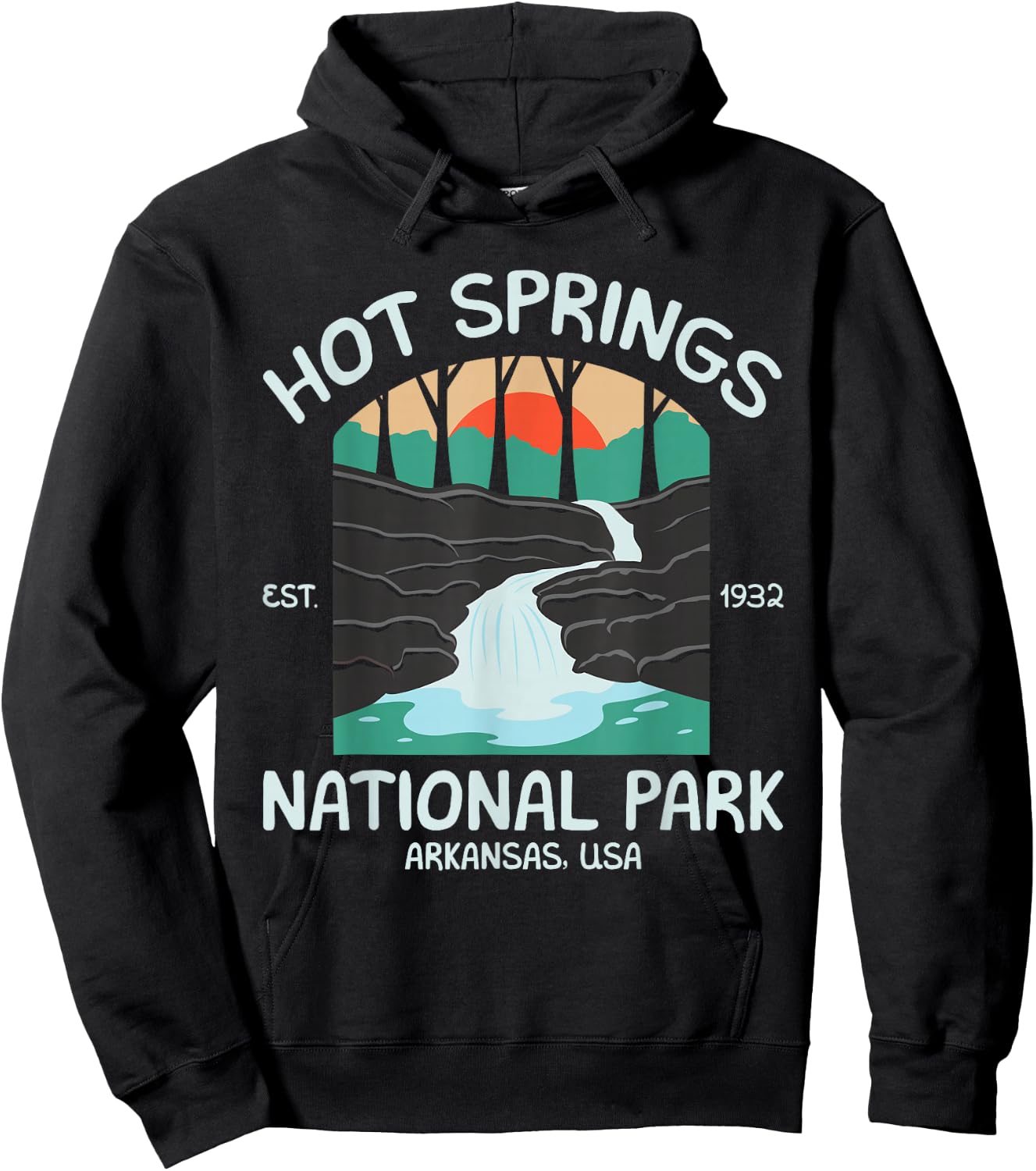 Hot Springs US National Park Arkansas Gift Hoodie - Hoodie | Black