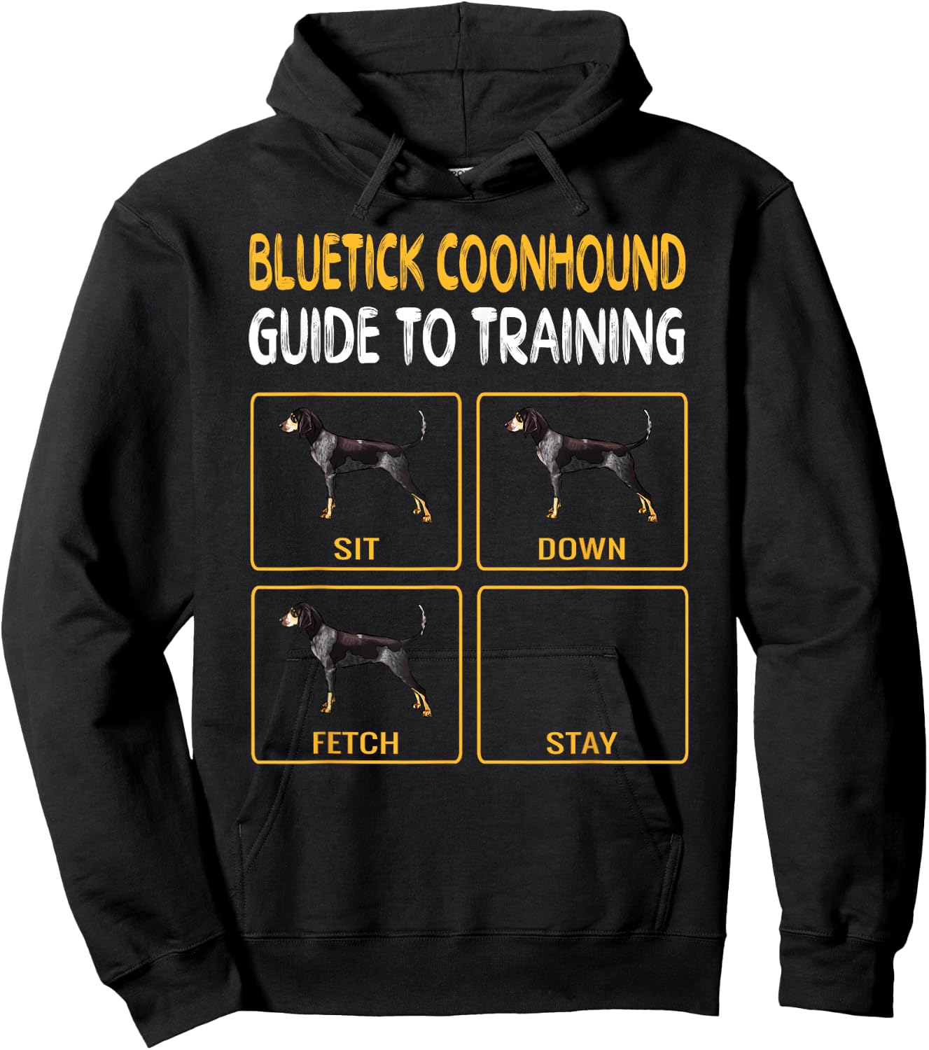 Bluetick Coonhound Guide to Training Dog Obedience Hoodie - Hoodie | Black